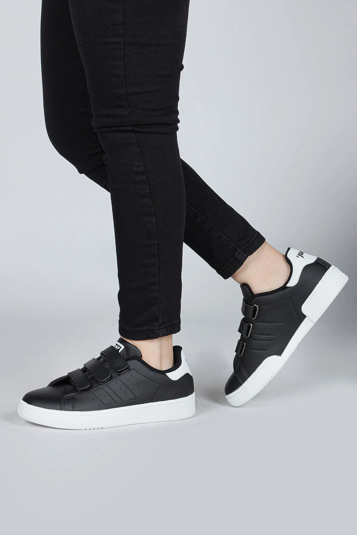 30110 Siyah Cırtlı Üniseks Çocuk Sneaker Günlük Spor Ayakkabı