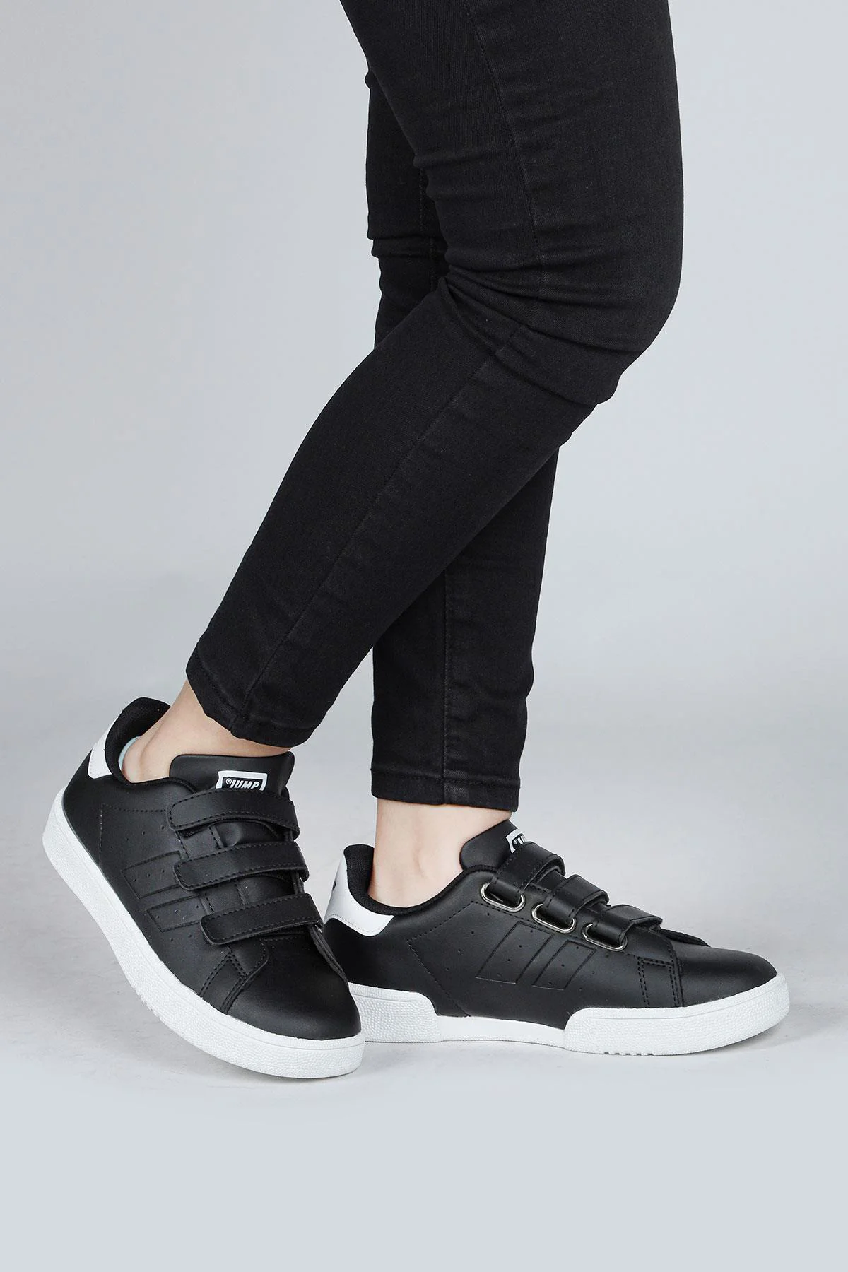 30110 Siyah Cırtlı Üniseks Çocuk Sneaker Günlük Spor Ayakkabı