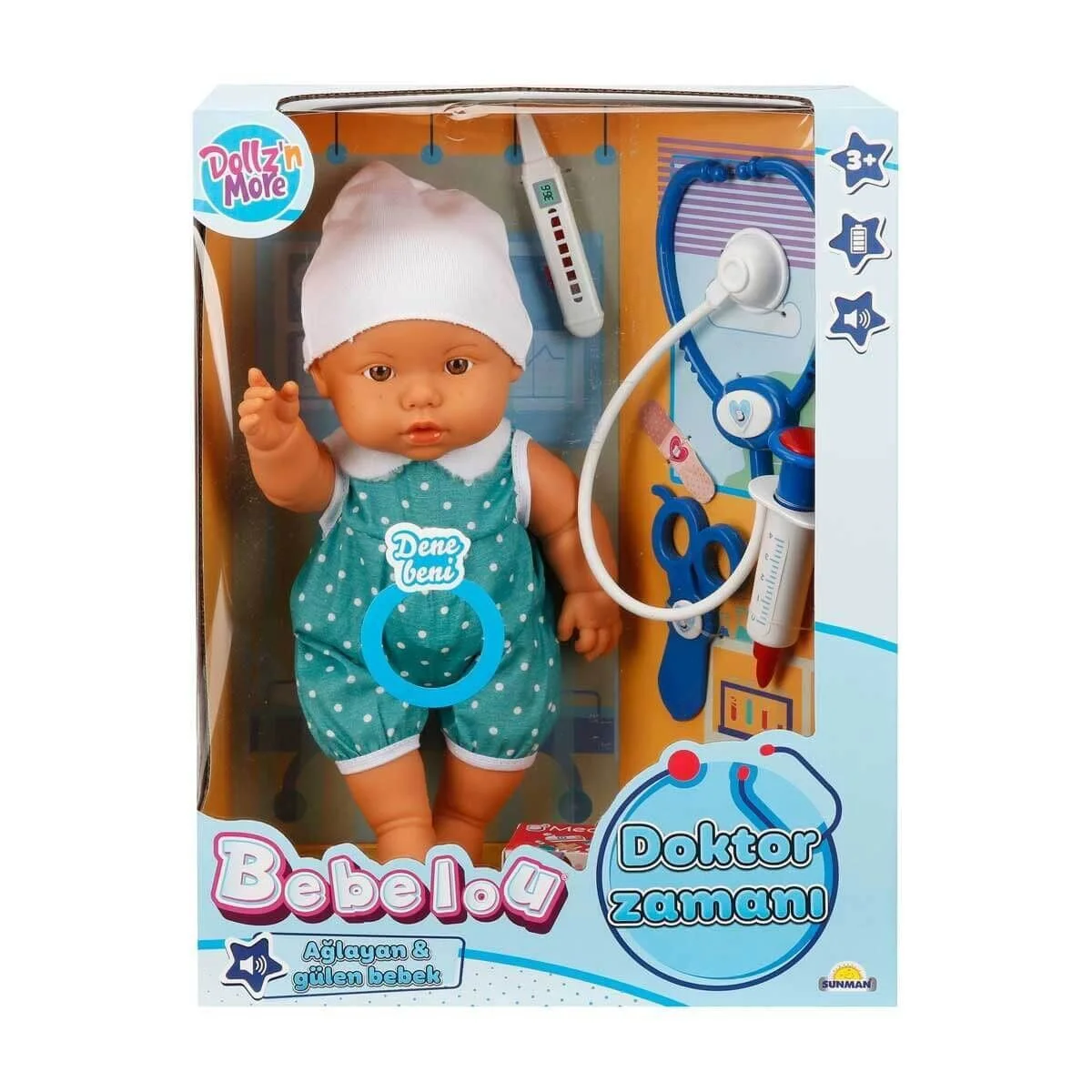 30111 Bebelou Doktor Zamanı Sesli Bebek Seti 35 cm -Sunman(Ürün oyuncaktır) Fiyatı, Yorumları ve Özellikleri