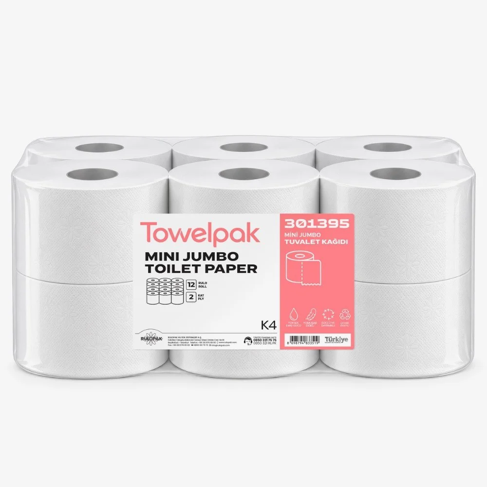 301395 Towelpak Mini Jumbo Tuvalet Kağıdı K-4 301395 Towelpak Mini Jumbo Tuvalet Kağıdı K-4