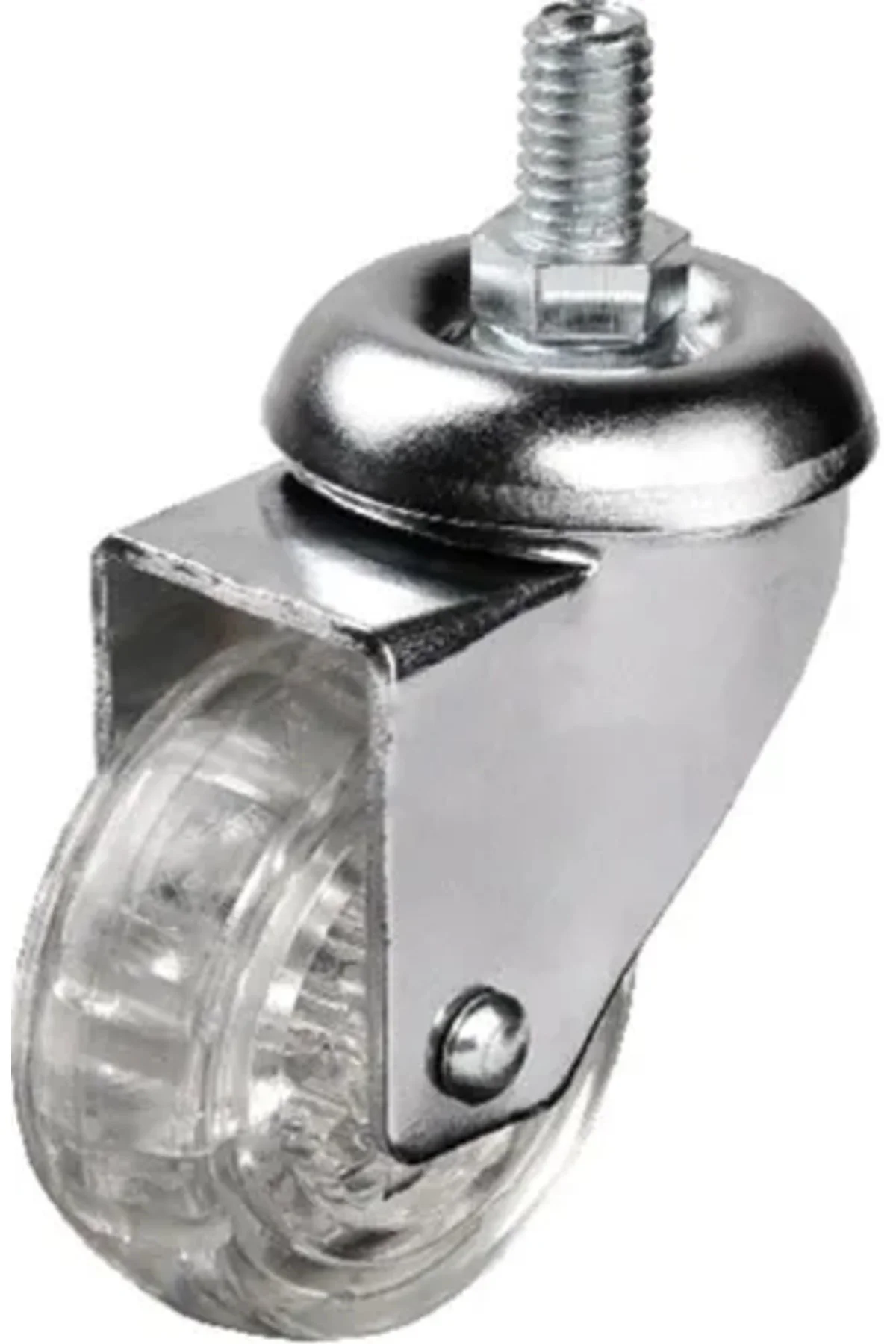 302 - 50x20 Mm Şeffaf Makaralı Vidalı Teker