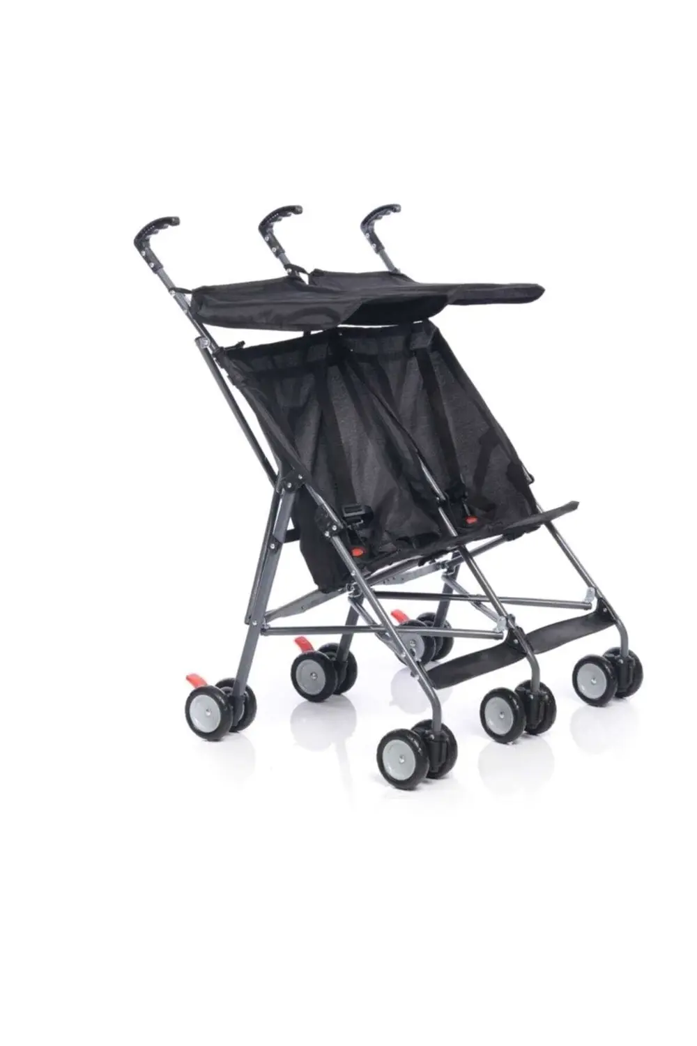 3030 İkiz Pratik Bebek Arabası - Siyah /