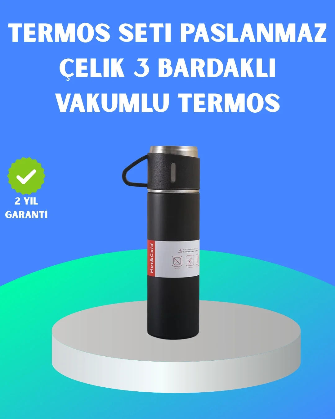 304 Çelik Termos Seti | 2 Bardaklı, 500 ml, Uzun Süre Isı Koruma Fiyatı, Yorumları ve Özellikleri