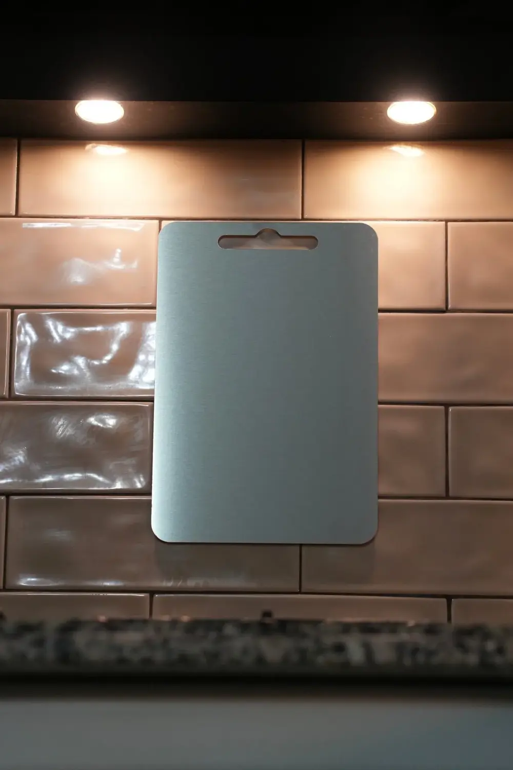 304 Kalite Paslanmaz Çelik Kesme Tahtası Bakteri Üretmeyen 34x23