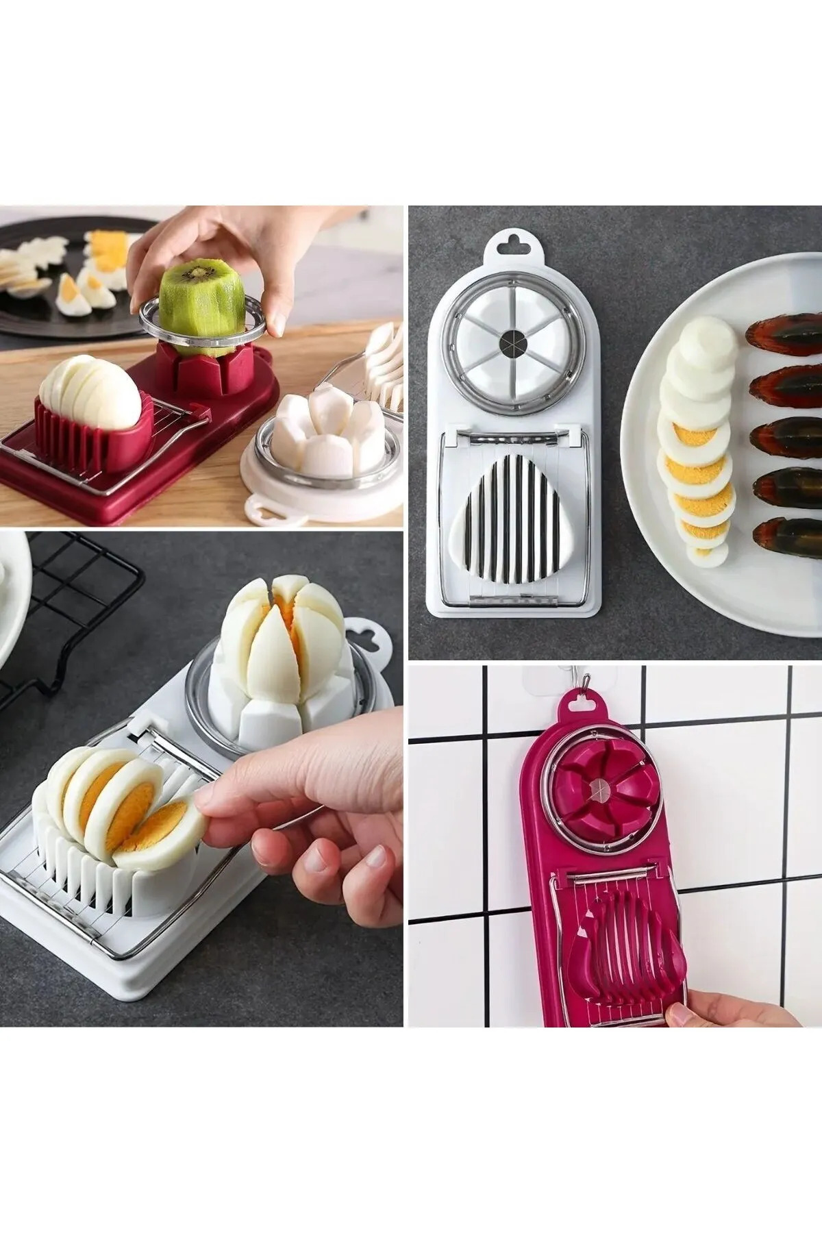 304 Paslanmaz Çelik Yumurta Muz Çilek Salata  Dilimleme Doğrama K