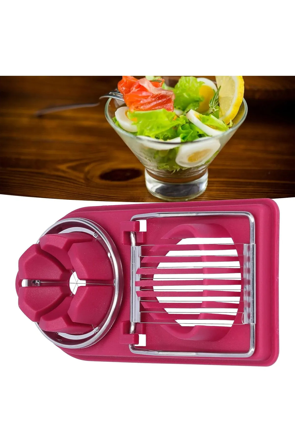 304 Paslanmaz Çelik Yumurta Muz Çilek Salata  Dilimleme Doğrama K