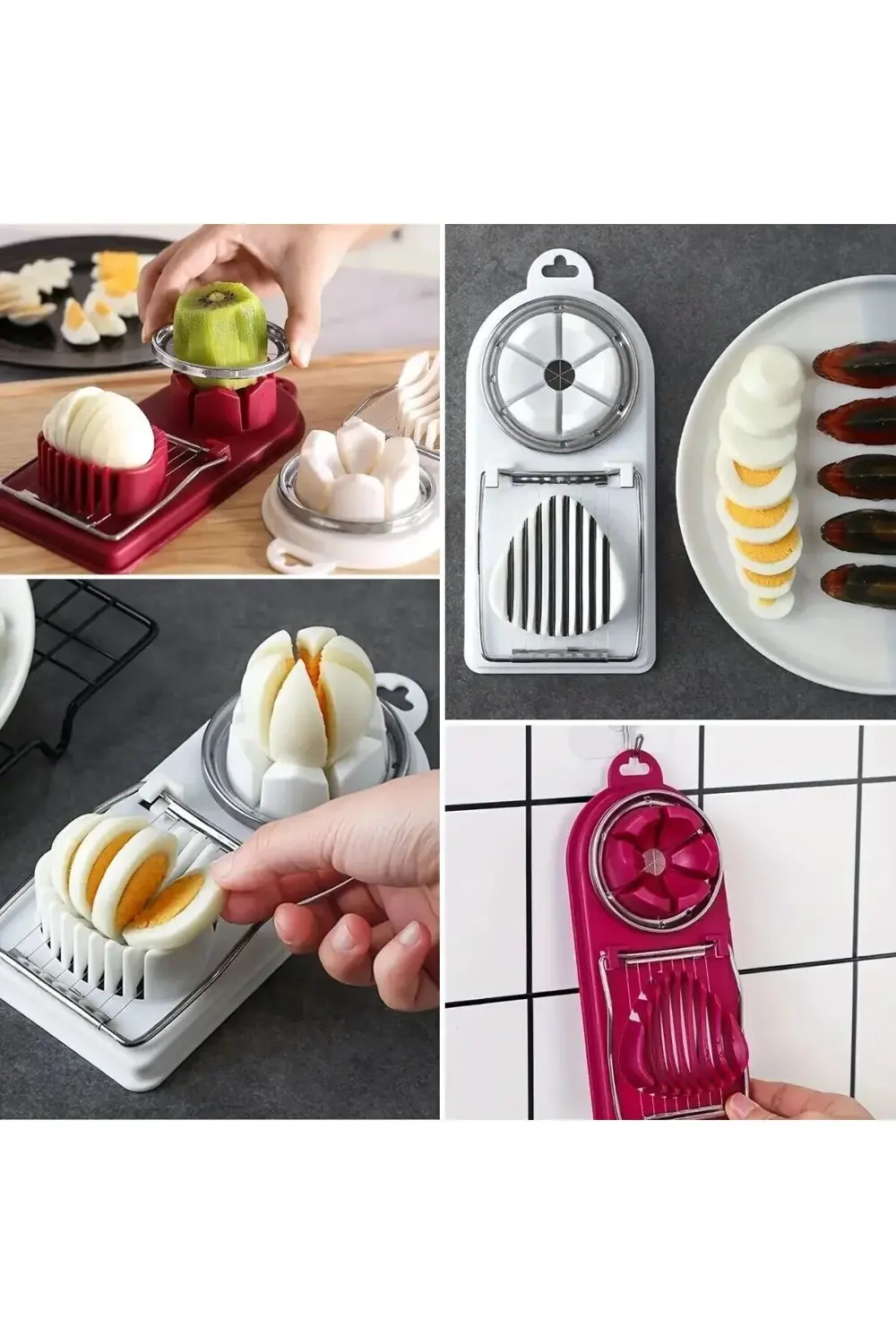 304 Paslanmaz Çelik Yumurta Muz Çilek Salata  Dilimleme Doğrama K