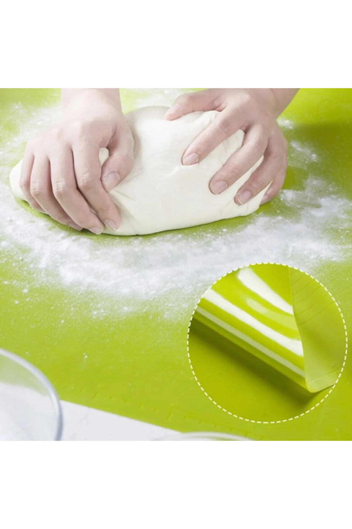 30*40 cm Hamur Matı Silikon Ölçekli Kullanımı Kolay Hamur Açma Matı