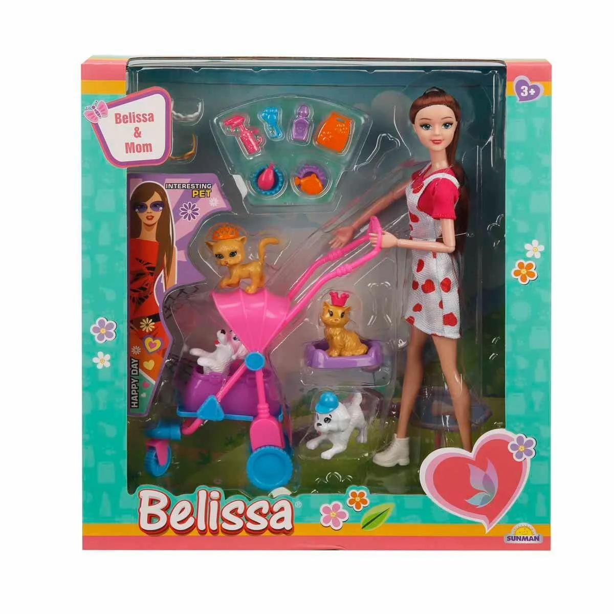 3045 Belissa'nın Annesi ve Sevimli Dostlar 30 cm -Sunman