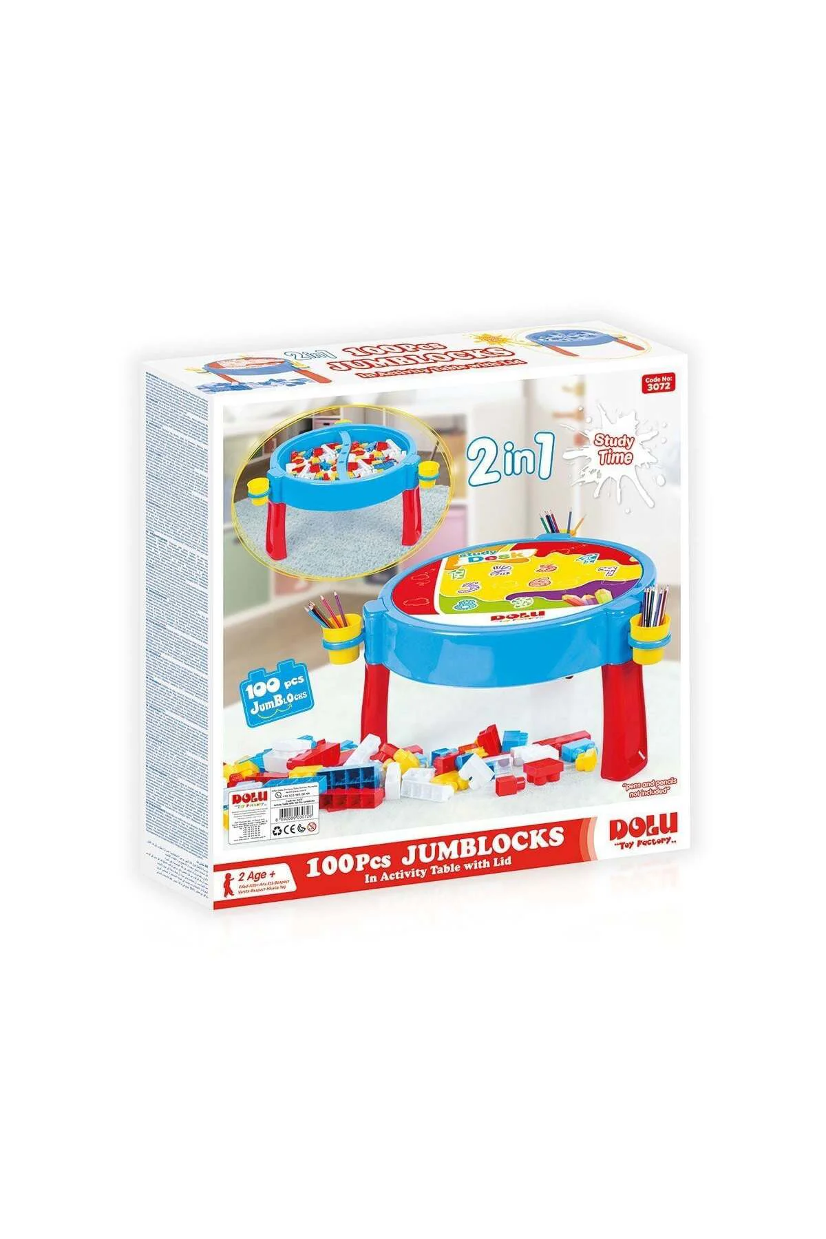 3072 100 Parça Mega Bloklu Aktivite Masasi