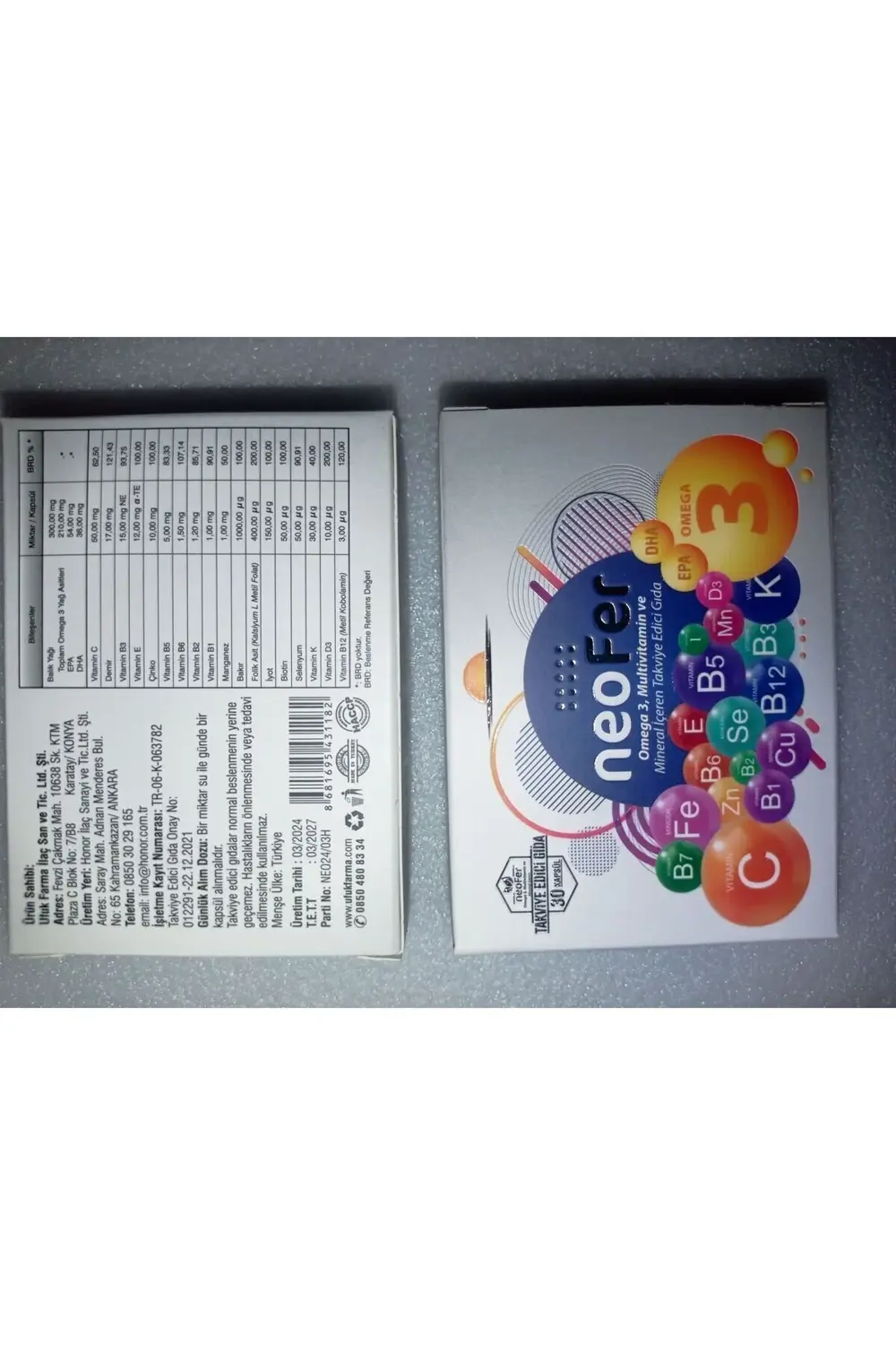 30KP MULTİVİTAMİN MİNERAL 2 KUTU