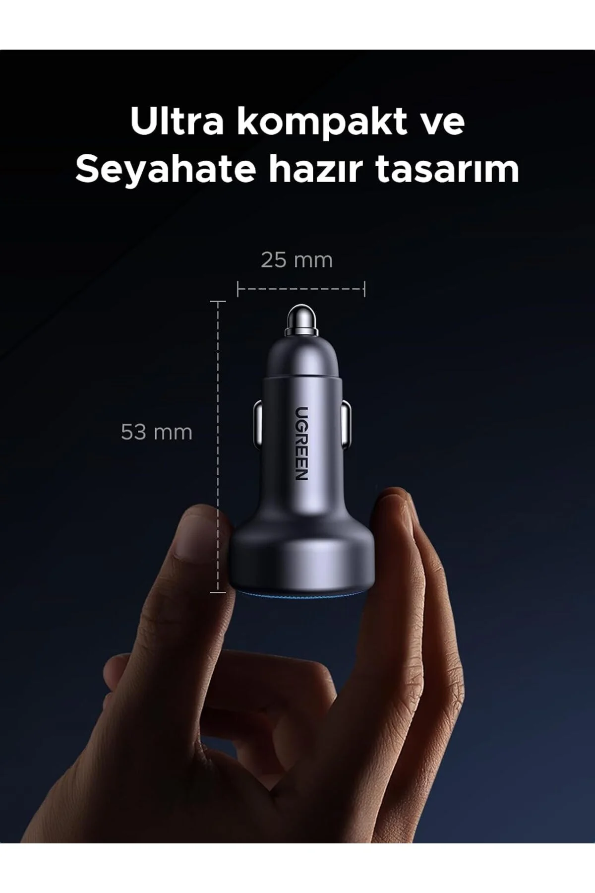 30W 3 Portlu Araç İçi Şarj Cihazı Çakmaklık Adaptörü, 45843 30W 3 Portlu Araç İçi Şarj Cihazı Çakmaklık Adaptörü, 45843 - Görsel 7