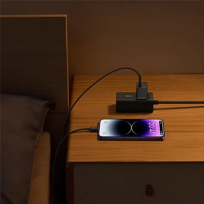 30W GaN5 USB-C Hızlı Şarj Cihîmini Adaptör - Ultra Küçik Beyaz/Siyah