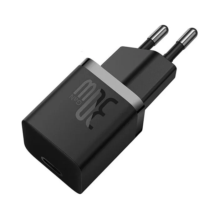 30W GaN5 USB-C Hızlı Şarj Cihîmini Adaptör - Ultra Küçik Beyaz/Siyah