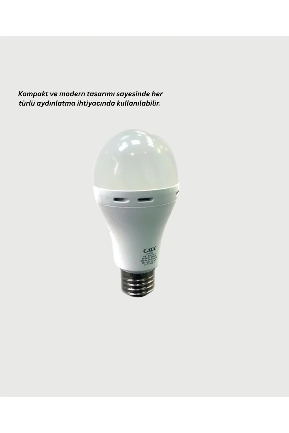 30W Şarjlı LED Ampul E27 Duy %80 Enerji Tasarruflu Soğuk Beyaz