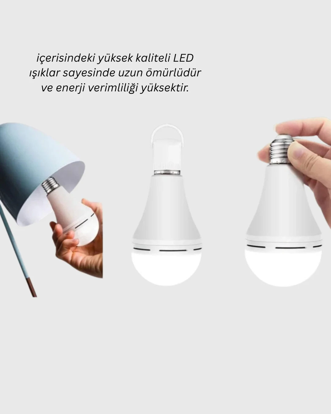 30W Şarjlı LED Ampul E27 Duy %80 Enerji Tasarruflu Soğuk Beyaz Fiyatı, Yorumları ve Özellikleri