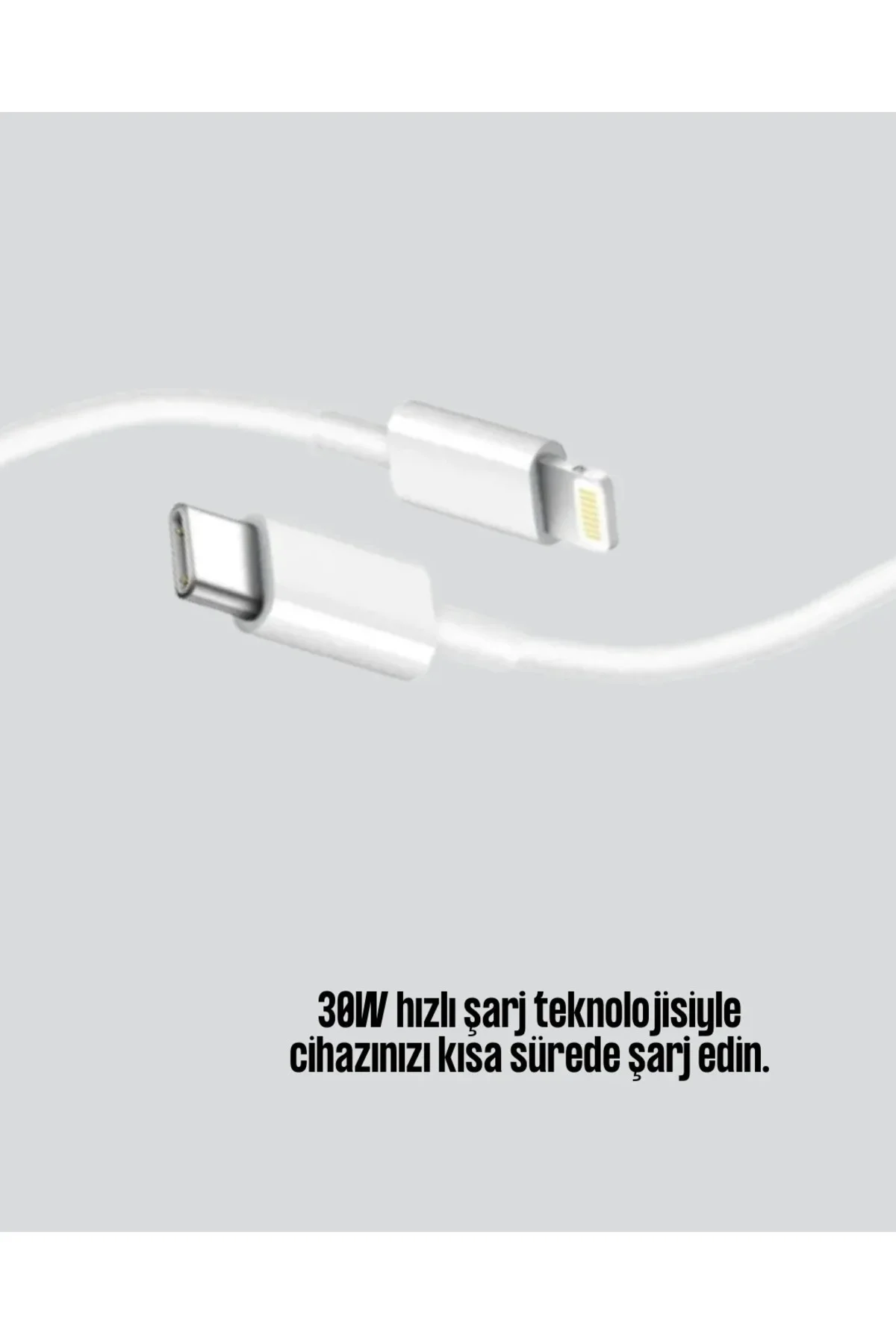 30W Type-C Lightning Hızlı Şarj Kablosu 1.2m iPhone Uyumlu 30W Type-C Lightning Hızlı Şarj Kablosu 1.2m iPhone Uyumlu