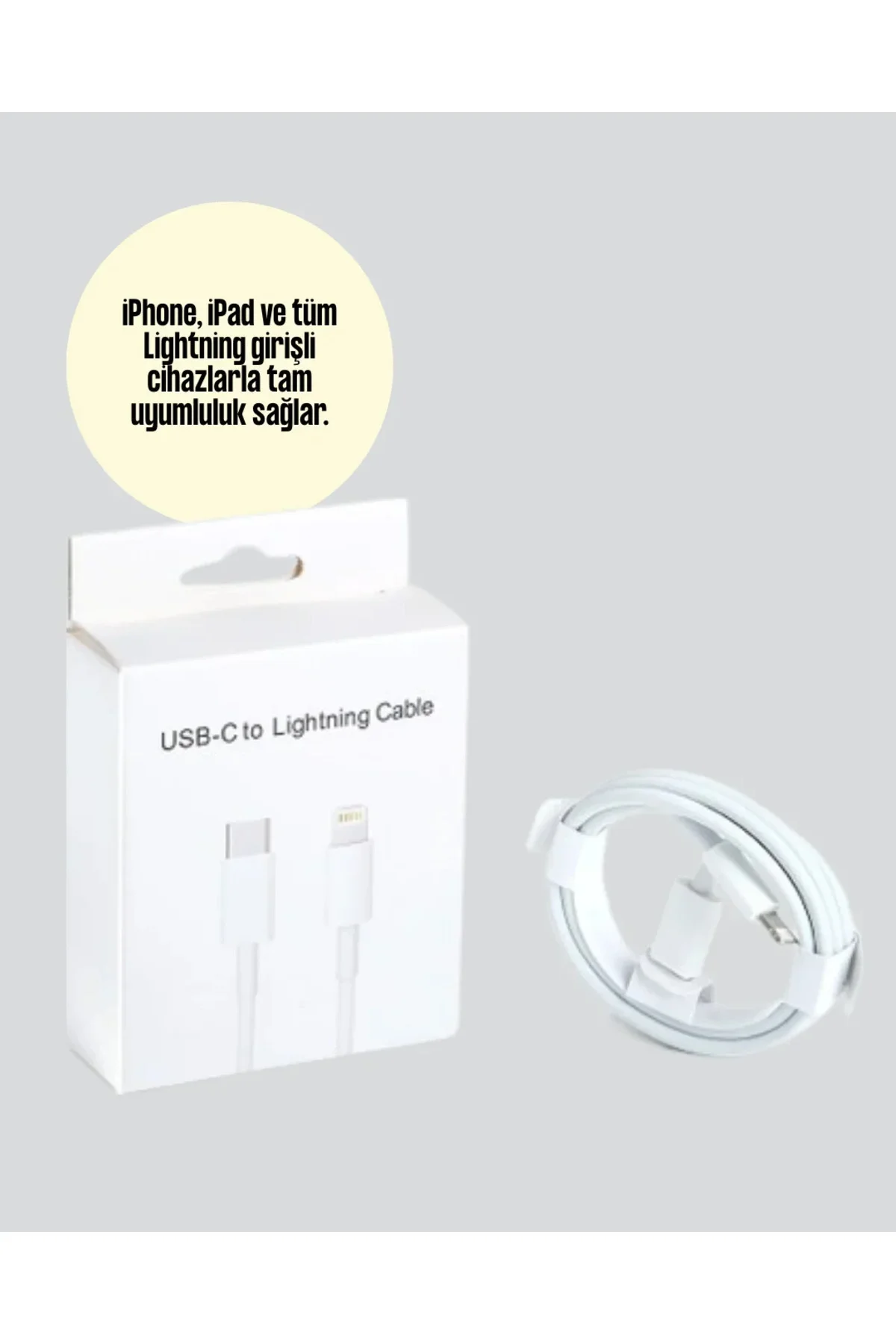 30W Type-C Lightning Hızlı Şarj Kablosu 1.2m iPhone Uyumlu 30W Type-C Lightning Hızlı Şarj Kablosu 1.2m iPhone Uyumlu