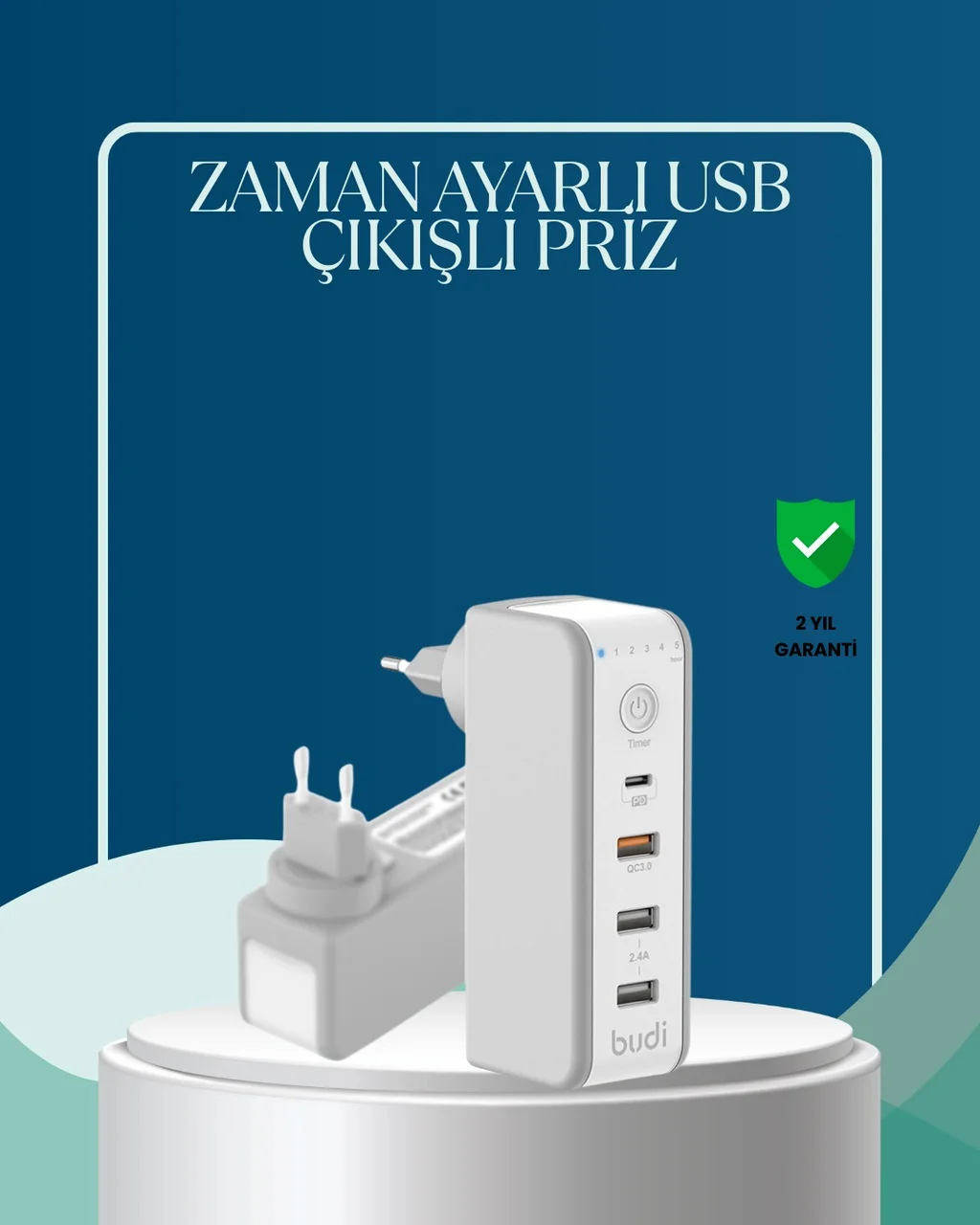 30w Type C Şarj Cihazı Zamanlayıcılı Çok Portlu Tasarım Diğer