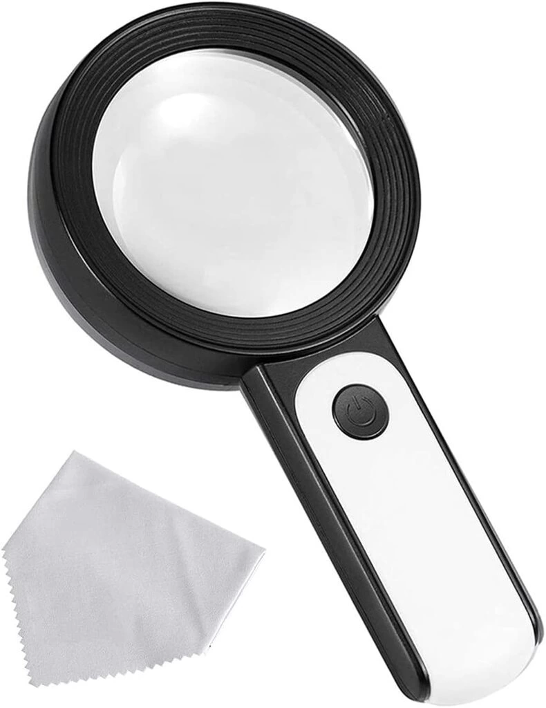 Just Cheap Store 30X 12İşikli Büyüteç Taşinabilir Çift Katmanli Optik Cam Okuma Bü