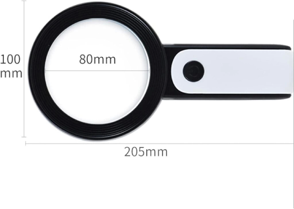 Just Cheap Store 30X 12İşikli Büyüteç Taşinabilir Çift Katmanli Optik Cam Okuma Bü