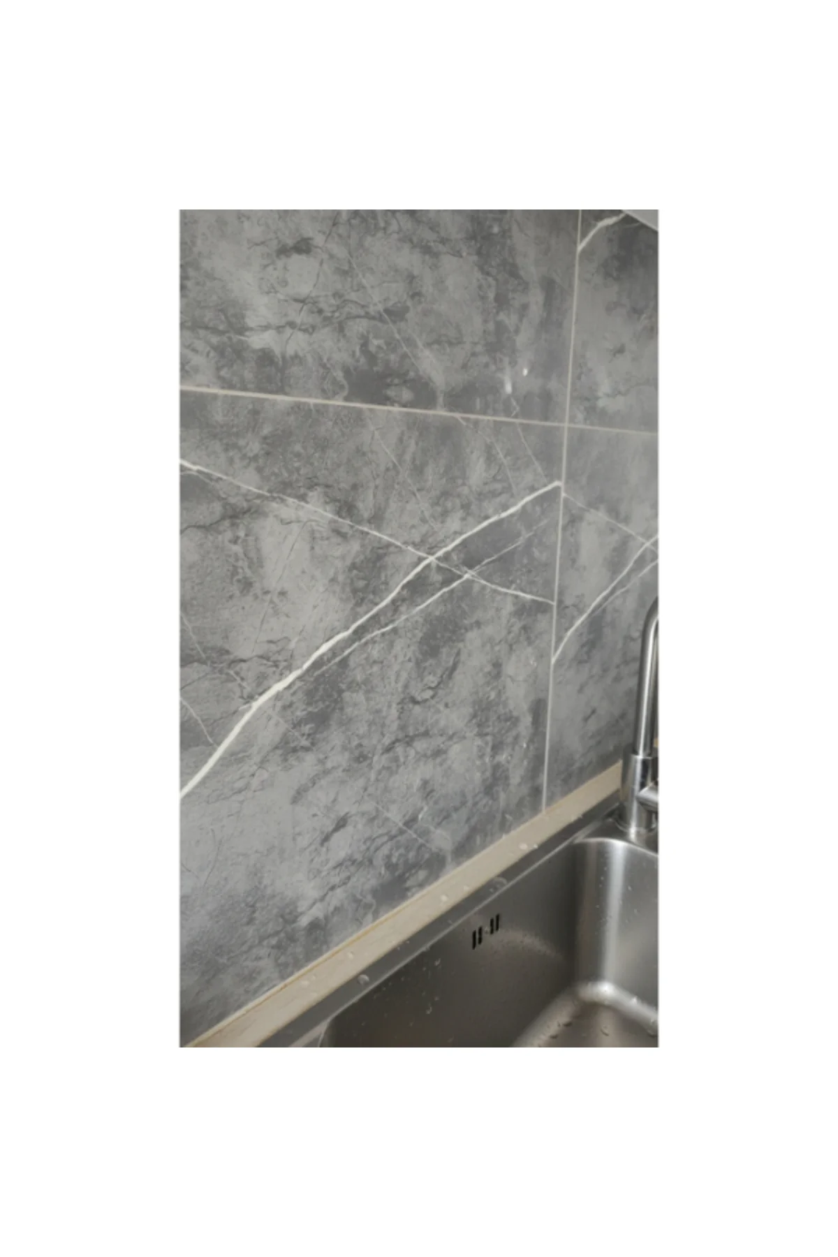 30x30 Antrasit Mermer Desenli Duvar Sticker