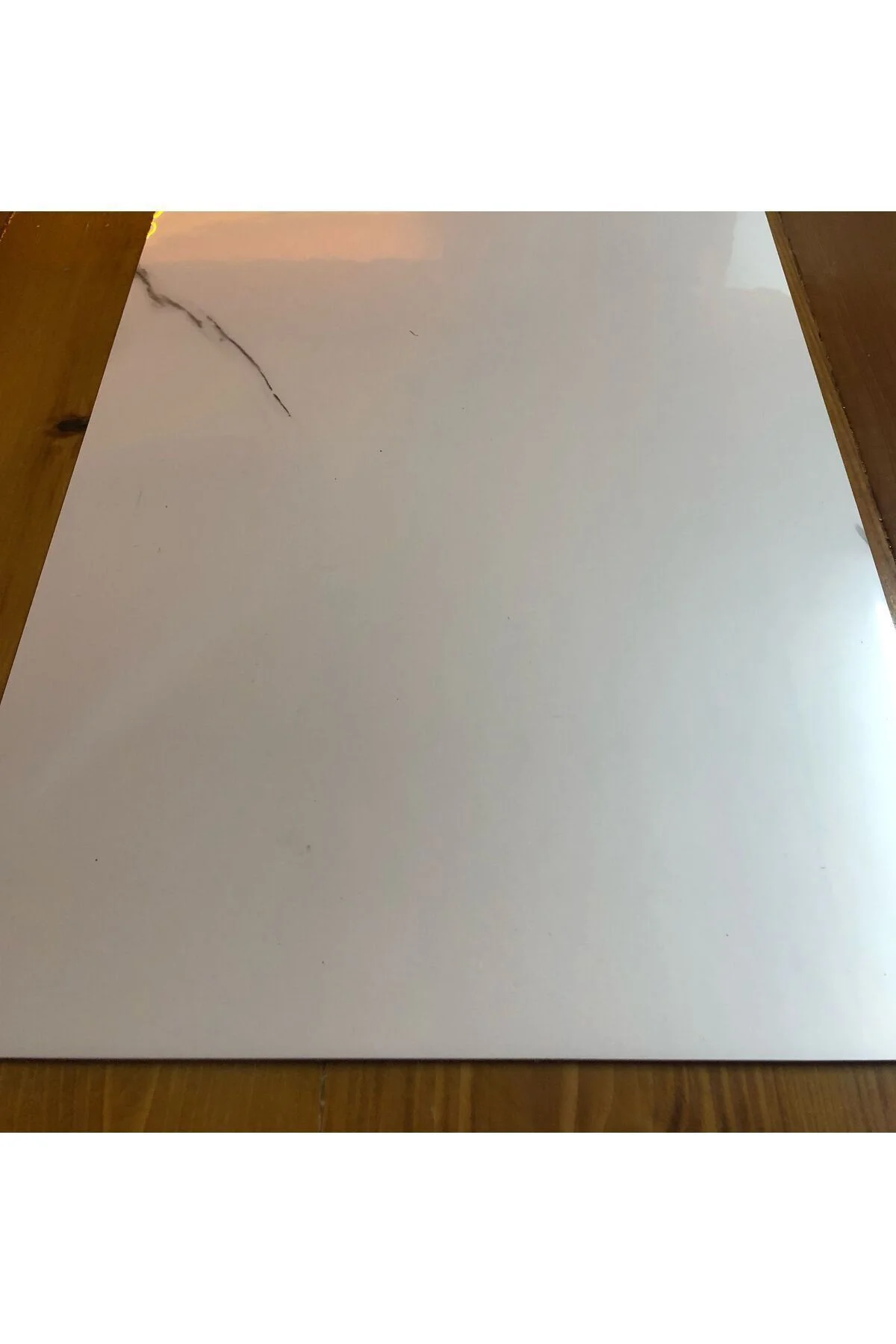 30x60cm Beyaz Mermer Desenli Yapışkanlı Seramik Desen Mutfak Bany