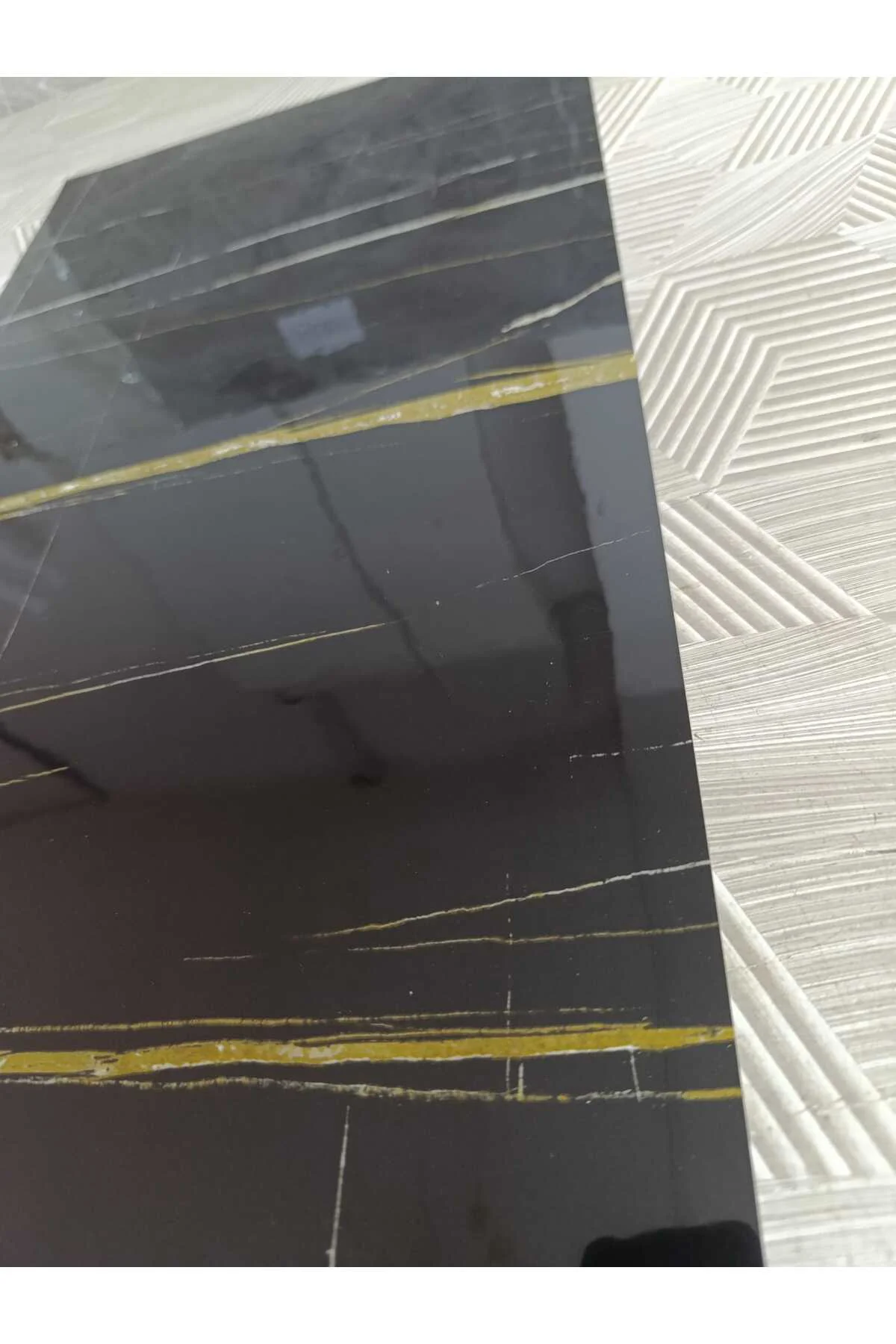 30x60cm Çzigili Siyah Desenli Yapışkanlı Seramik Desen Mutfak Ban