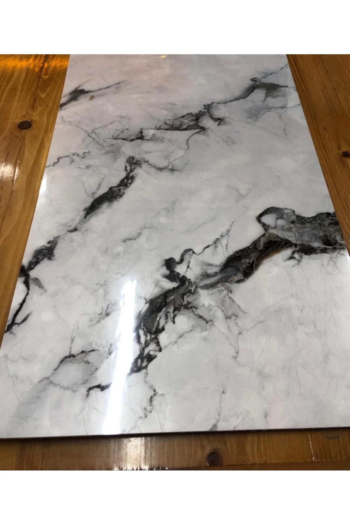 30x60cm Kırçıllı Mermer Desenli Yapışkanlı Seramik Desen Mutfak B