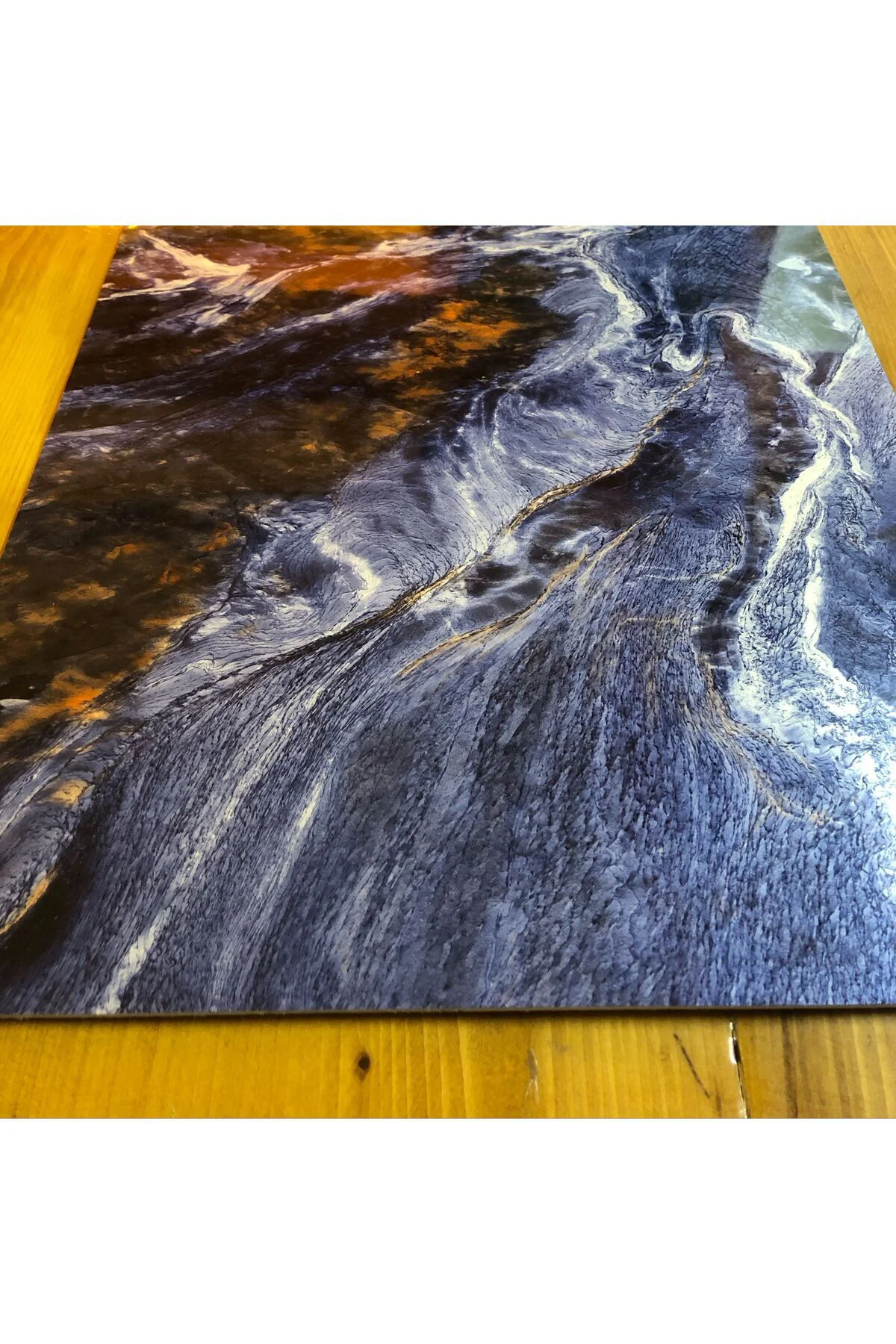 30x60cm Lacivert Mermer Desenli Yapışkanlı Seramik Desen Mutfak Banyo Wc Pvc Duvar Kaplama Paneli Fiyatı, Yorumları ve Özellikleri