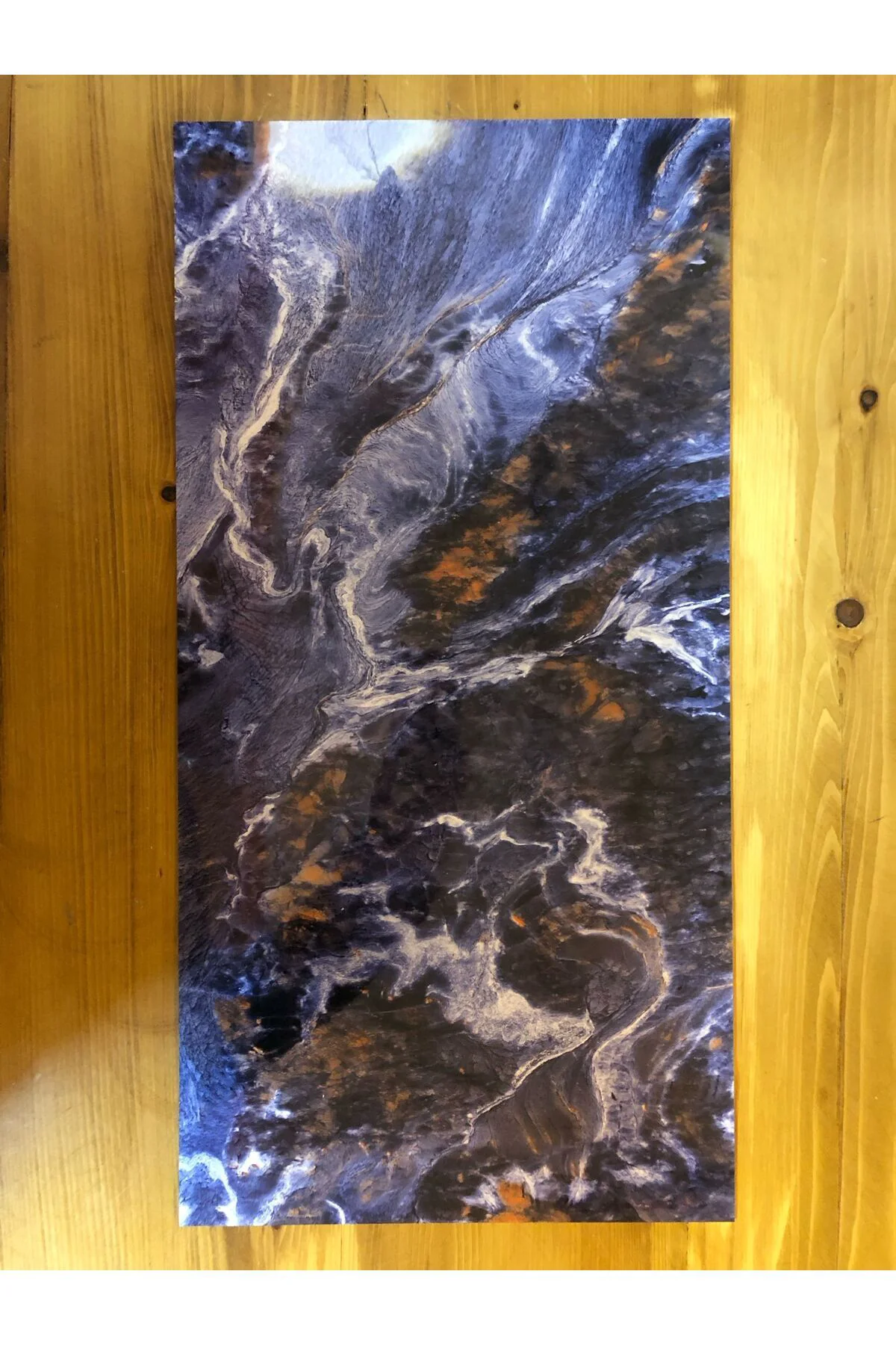 30x60cm Lacivert Mermer Desenli Yapışkanlı Seramik Desen Mutfak Banyo Wc Pvc Duvar Kaplama Paneli Fiyatı, Yorumları ve Özellikleri