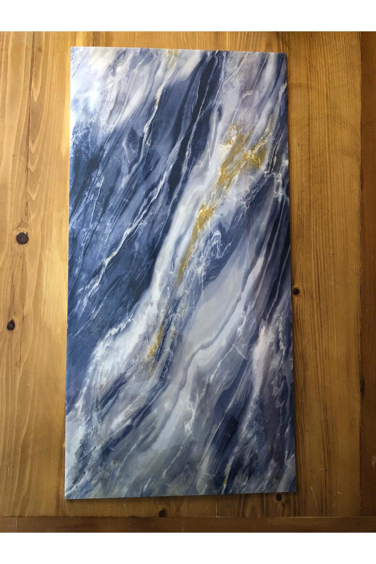 30x60cm Mavi Mermer Desenli Yapışkanlı Seramik Desen Mutfak Banyo Wc Pvc Duvar Kaplama Paneli Fiyatı, Yorumları ve Özellikleri