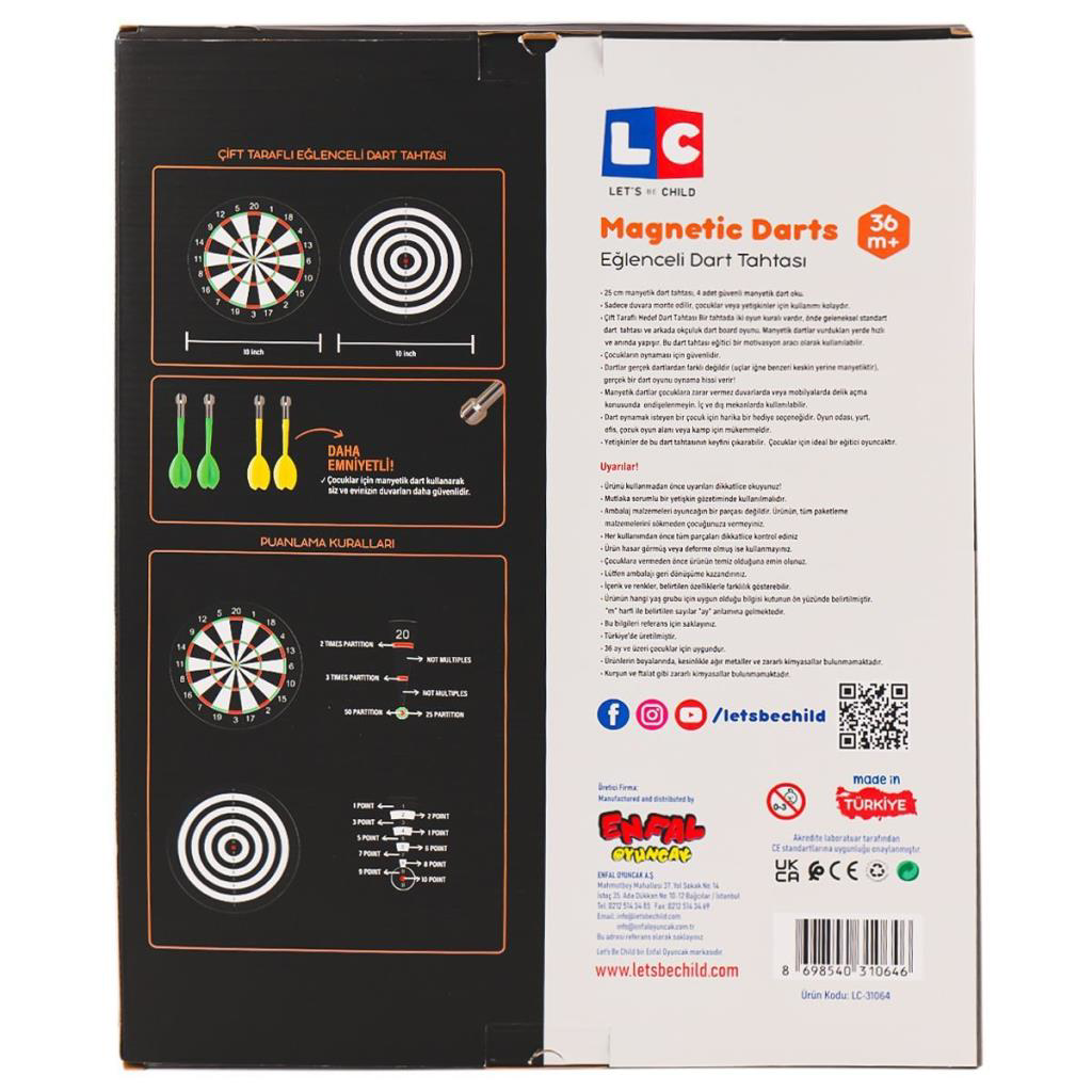 31064-LC Eğlenceli Manyetik Dart -Lets be Child