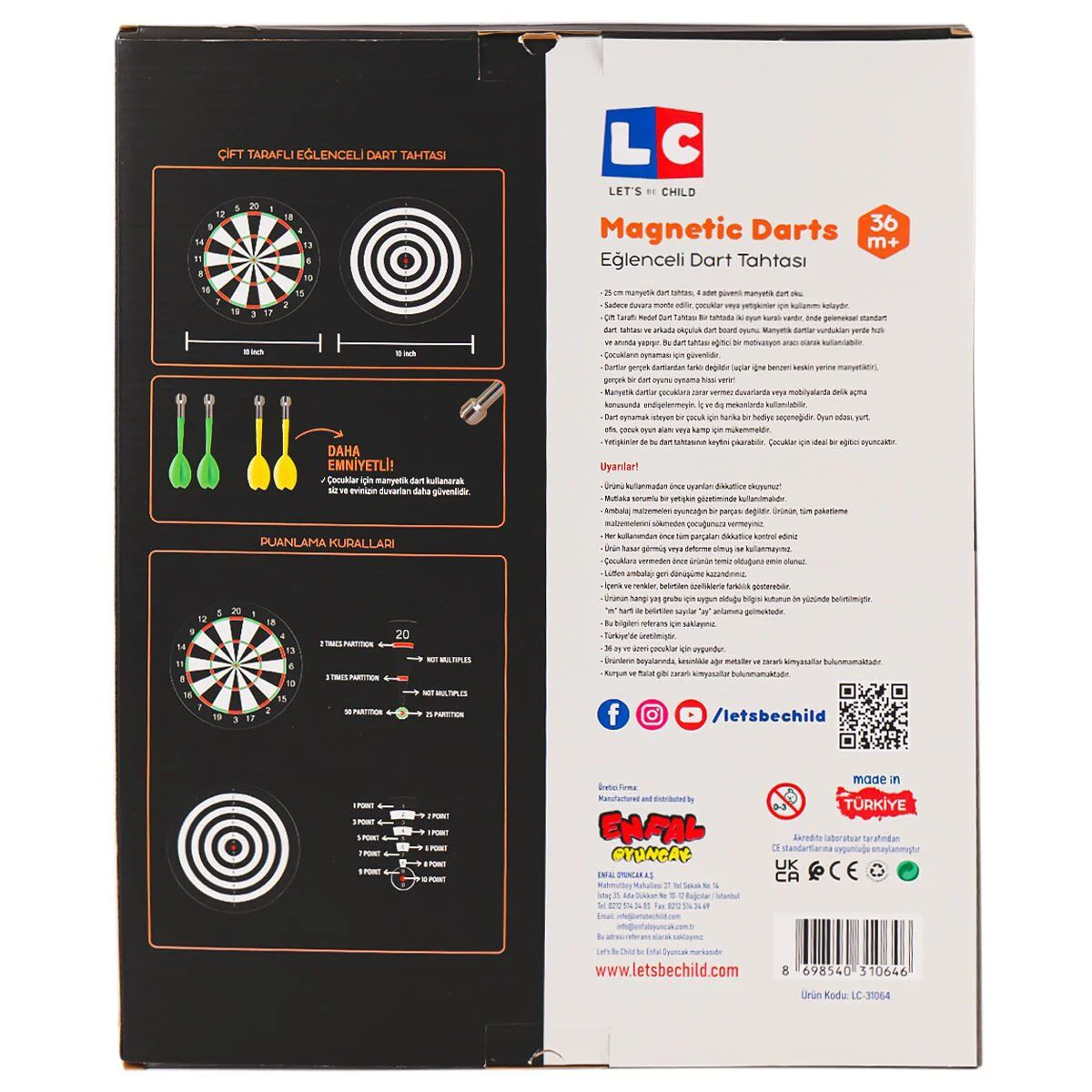31064-LC Eğlenceli Manyetik Dart - be Fiyatı, Yorumları ve Özellikleri