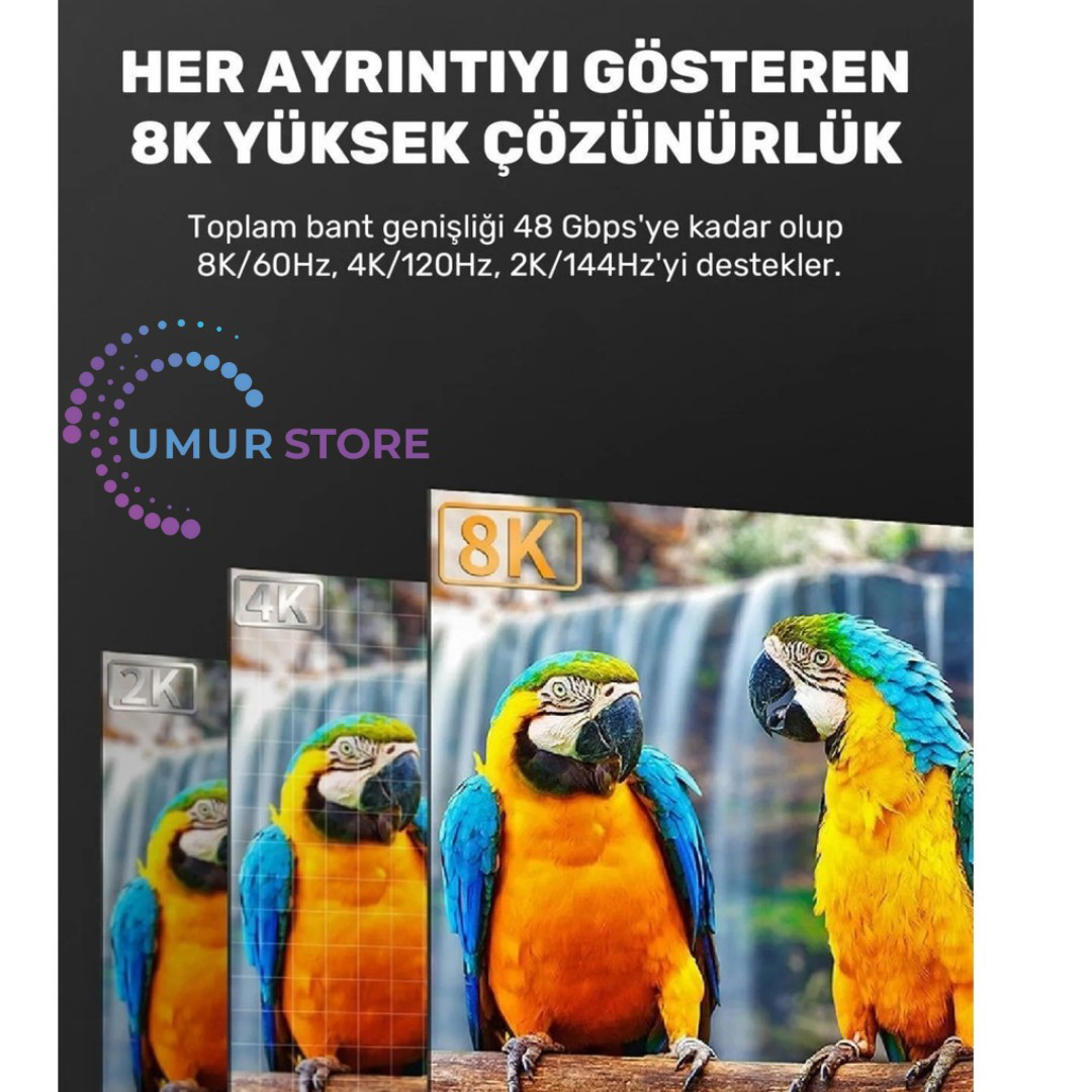 3117 HDMI 2.1 Kablo 8K Ultra Hdtv 1.5 Metre, 8k 60Hz, 4K 120Hz, 7 3117 HDMI 2.1 Kablo 8K Ultra Hdtv 1.5 Metre, 8k 60Hz, 4K 120Hz, 7