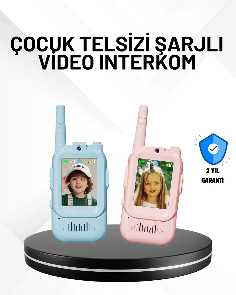3–12 Yaş Çocuklara Uygun Görüntülü Walkie Talkie Seti