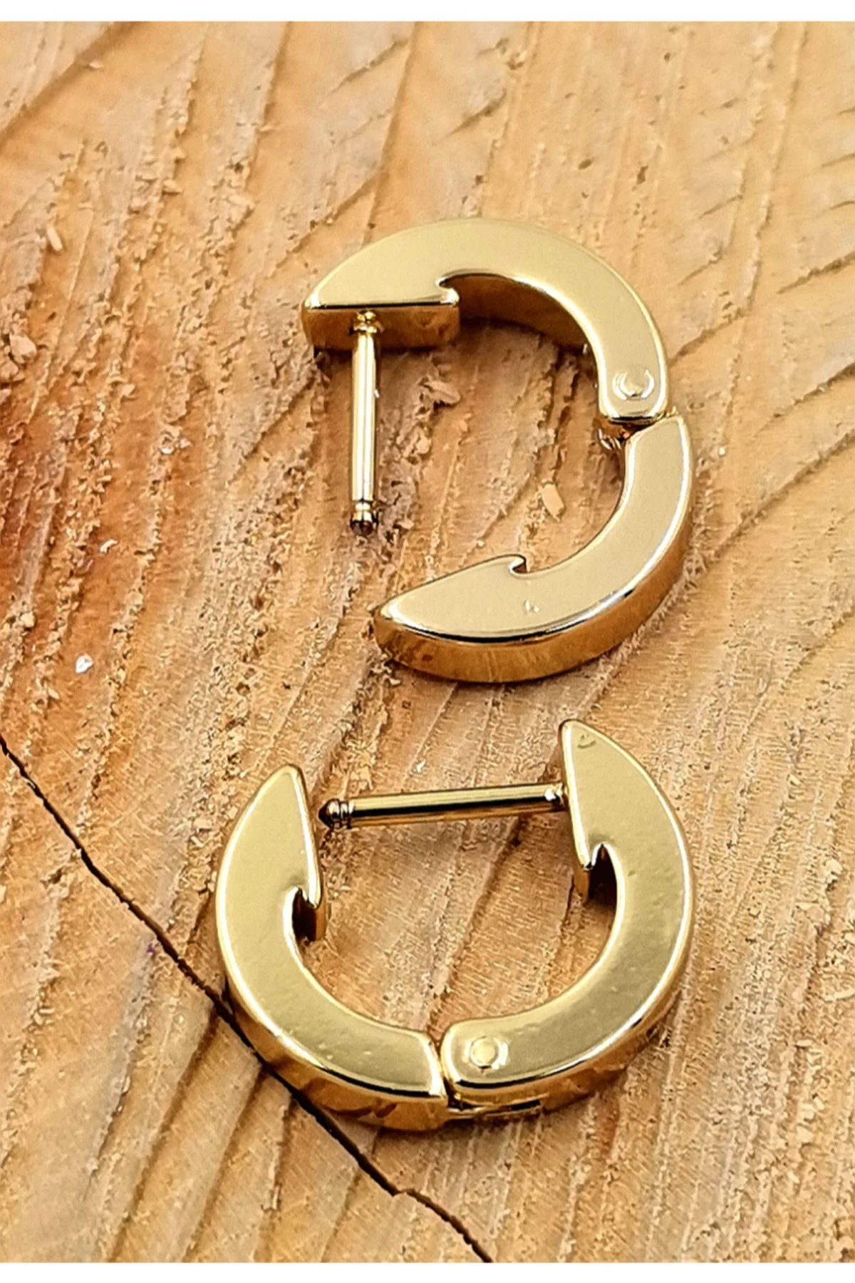 316 L Çelik Gold Renk Halka Küpe