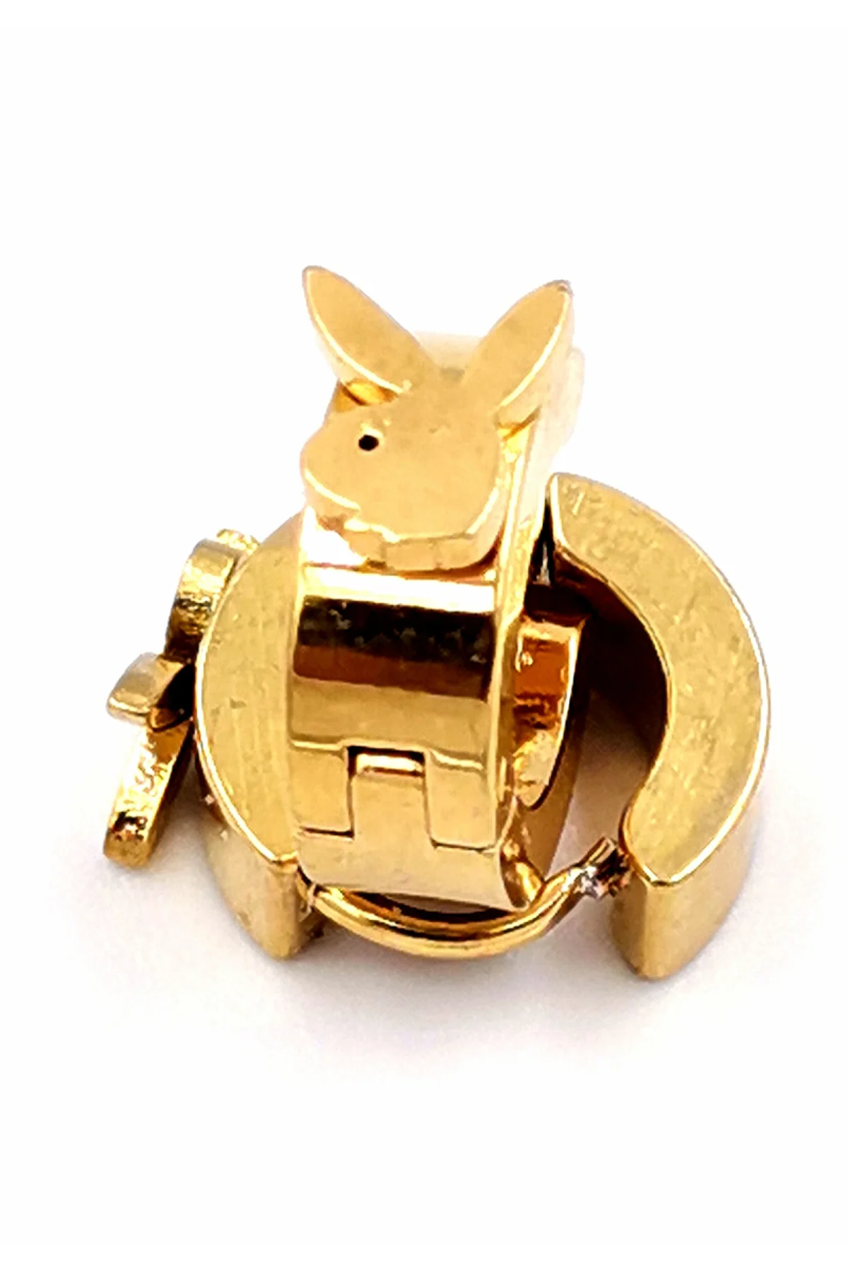 316 L Çelik Gold Renk Unisex Figürlü  Küpe