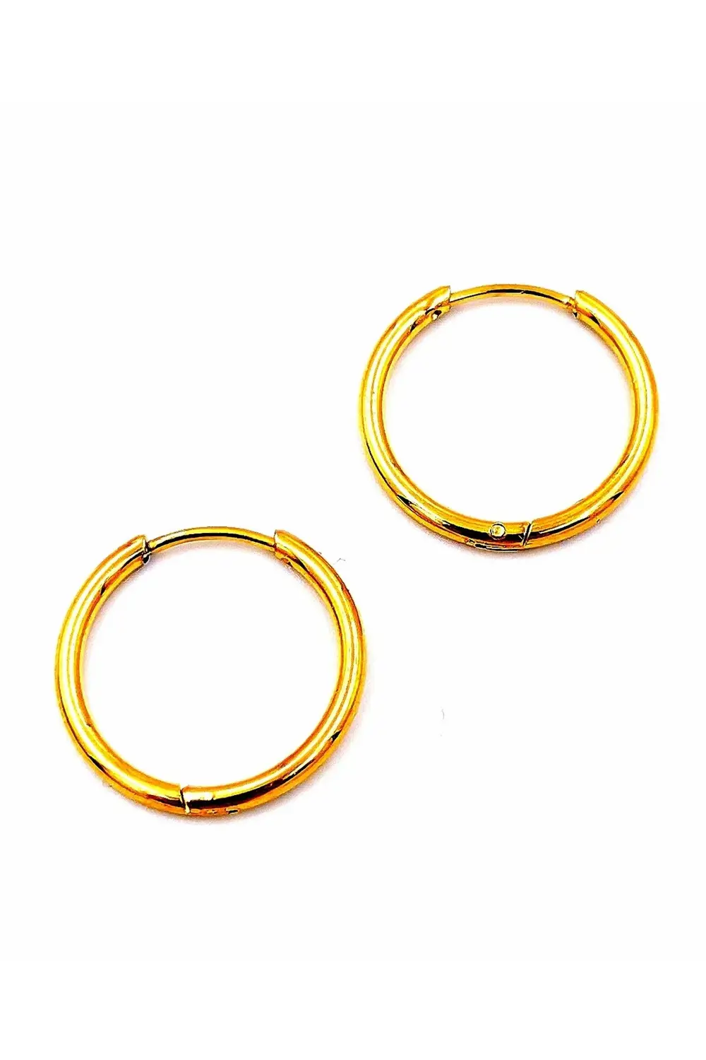 316 L Çelik Gold Renk Halka Küpe Çap 1,5 cm