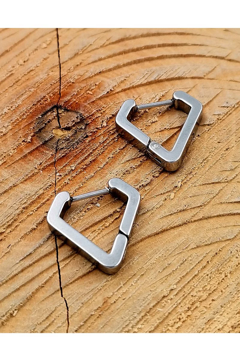 316 L Çelik Gümüş Renk   Unısex Küpe Çap 1 cm