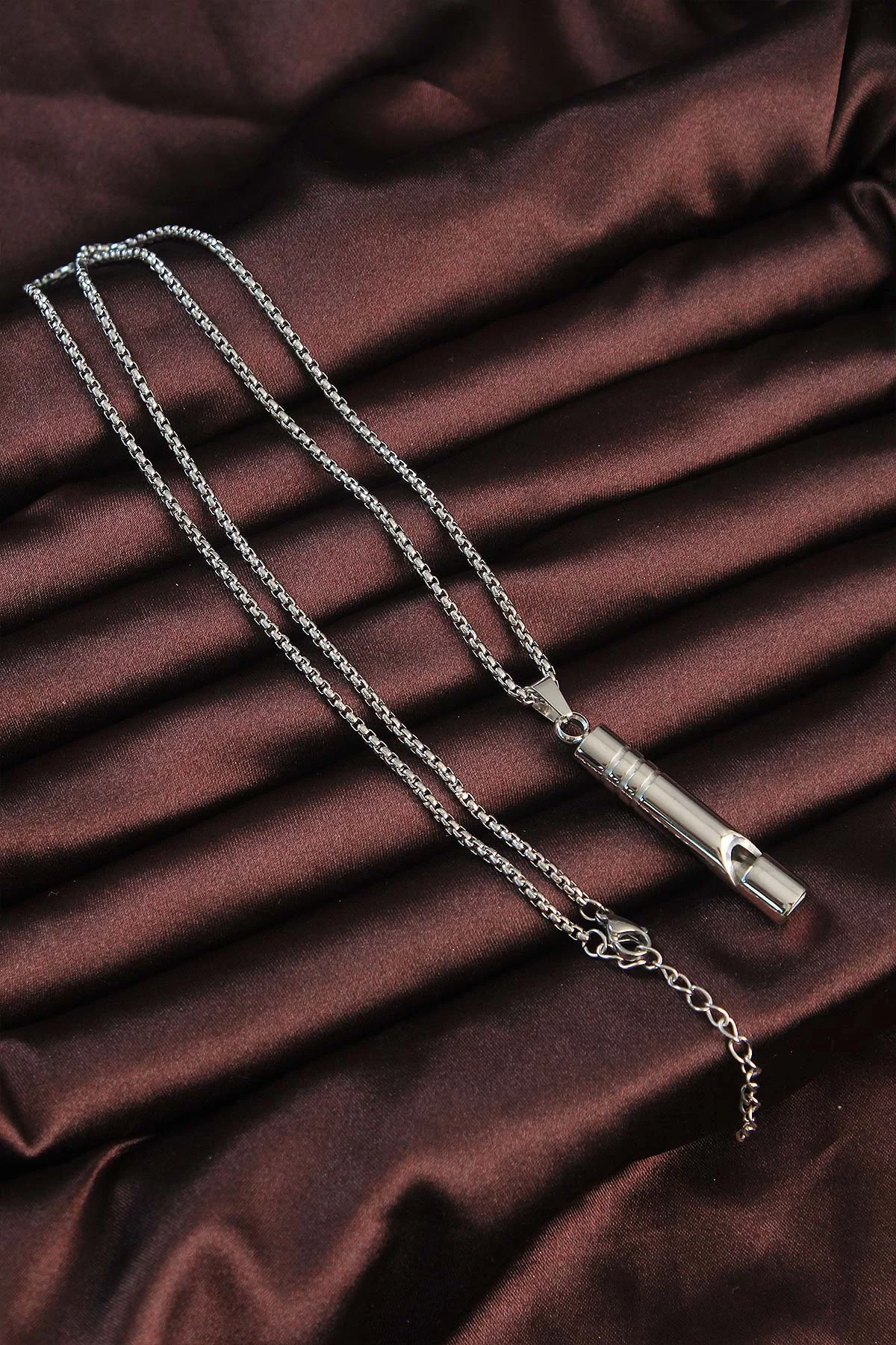 316L Çelik Acil Durum Düdüğü Kolye - Yüksek Desibel Hayatta Kalma Aksesuarı