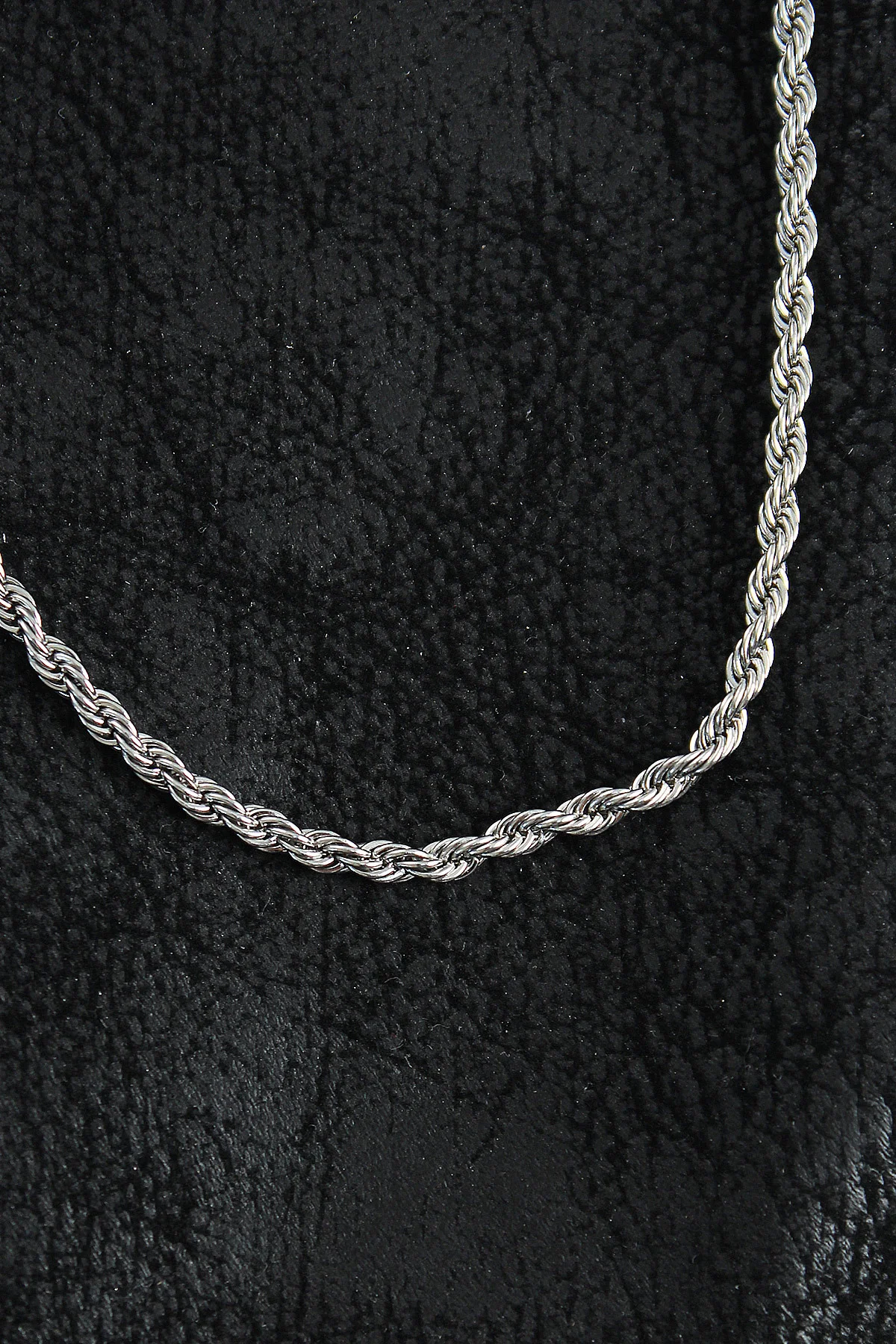 316L Çelik Burgu Zincir Model Gümüş Renk Erkek Kolye - Lisinya