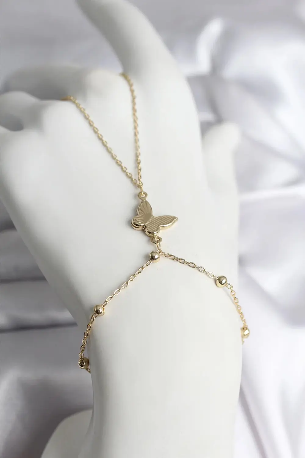 316L Çelik Gold Renk Kelebek Model Kadın Şahmeran