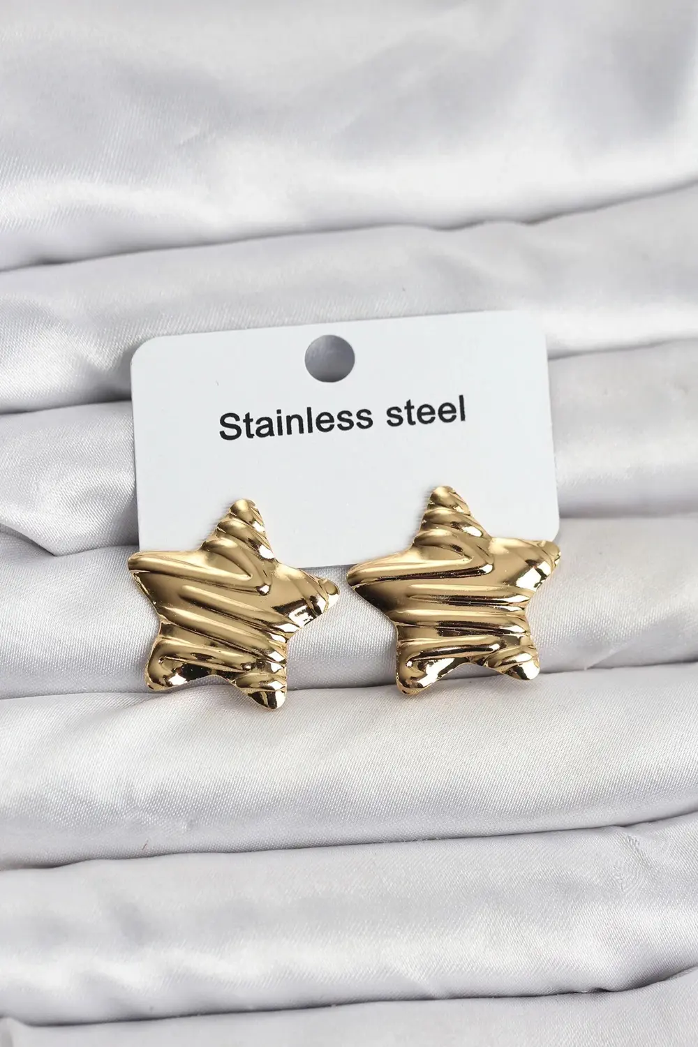 316L Çelik Gold Renk Yıldız Model Kadın Küpe 316L Çelik Gold Renk Yıldız Model Kadın Küpe