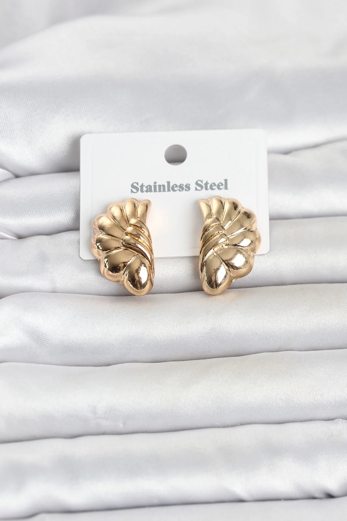 316L Çelik Gold Renk Vintage Model Kadın Küpe TJ-BKP11813