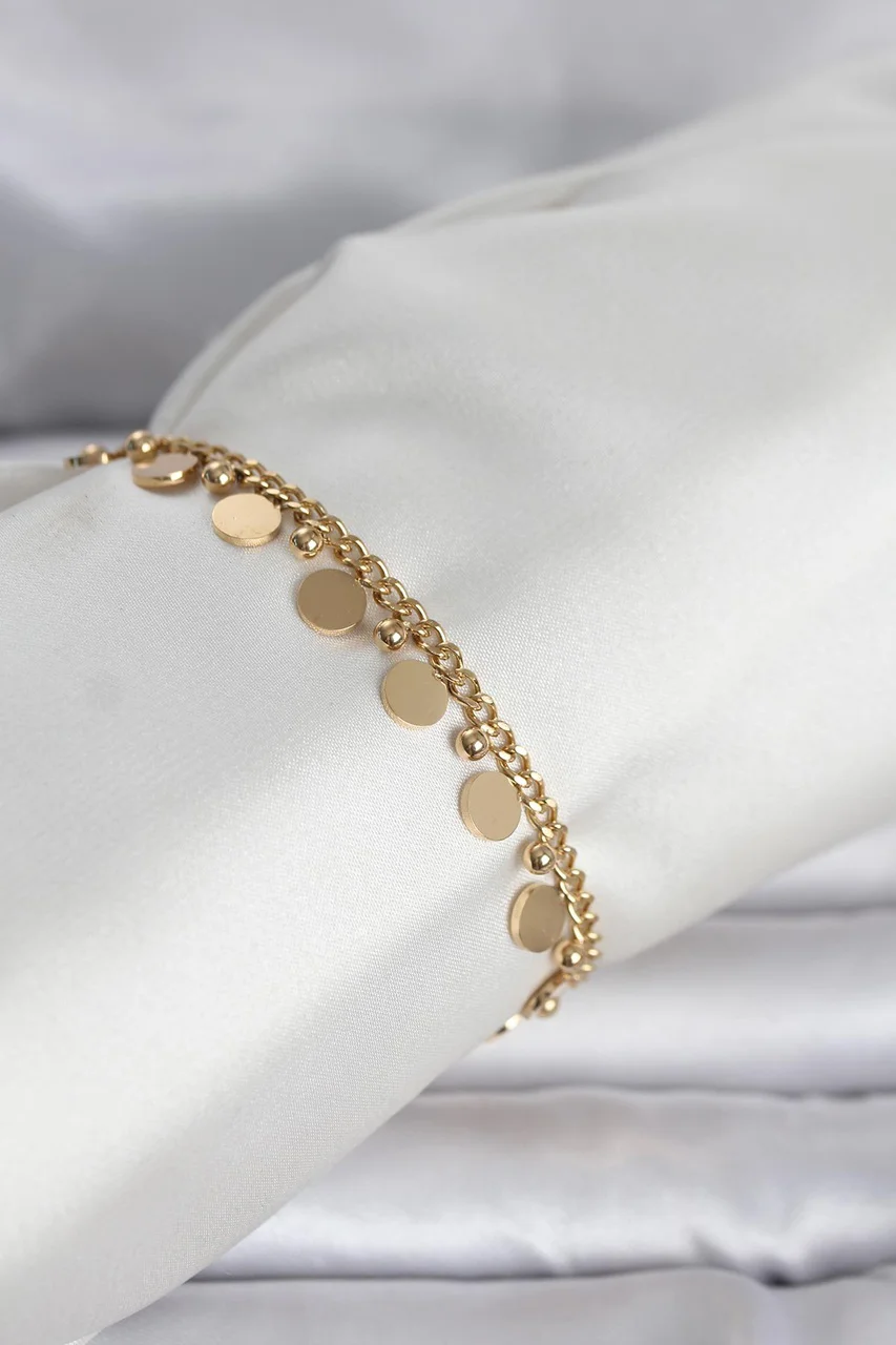 316l Çelik Gold Renk Pullu Model Kadın Bileklik - Lisinya Diğer
