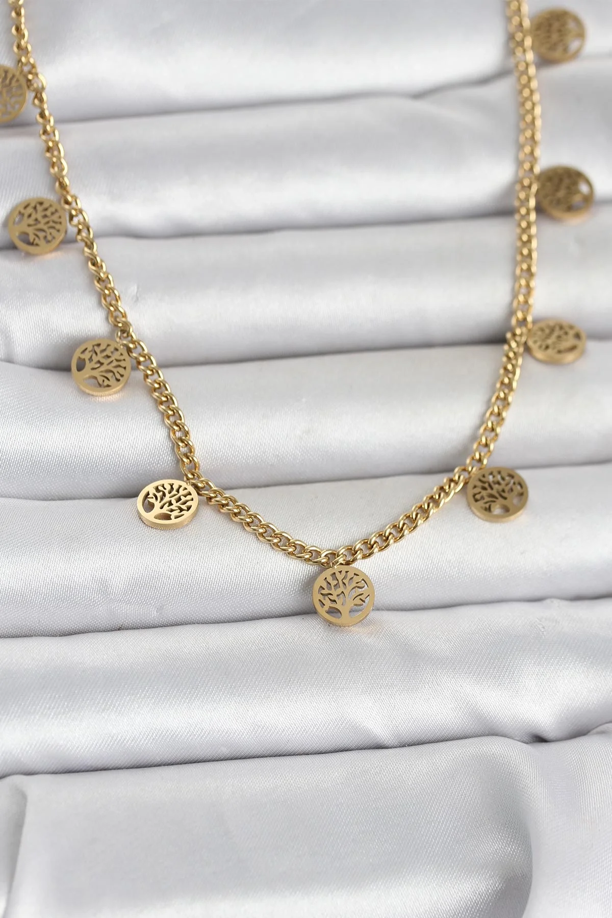 316L Çelik Gold Renk Yaşam Ağacı Model Kadın Kolye Fiyatı, Yorumları ve Özellikleri