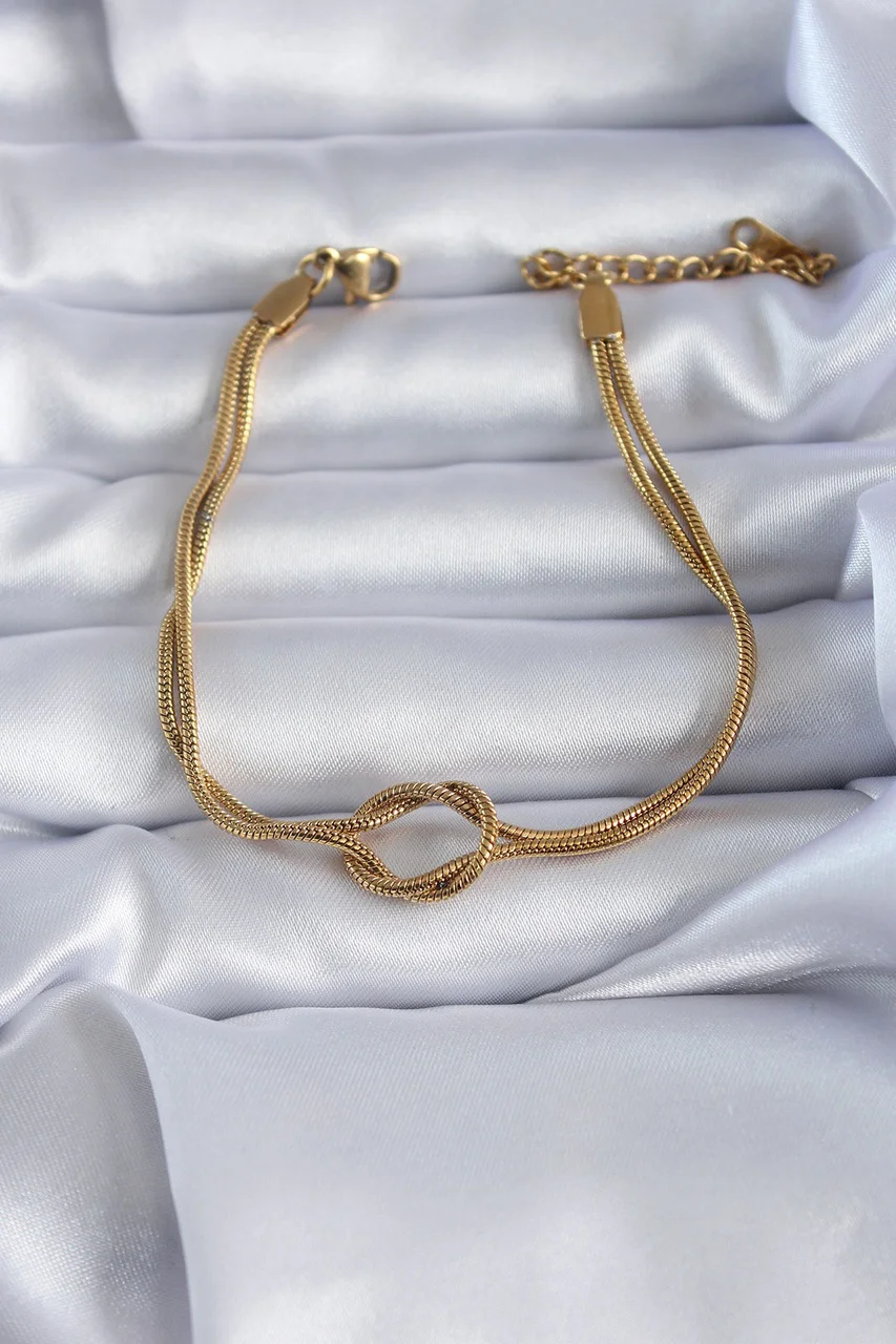 316l Çelik Gold Renk Düğüm Model Kadın Bileklik - Lisinya Diğer