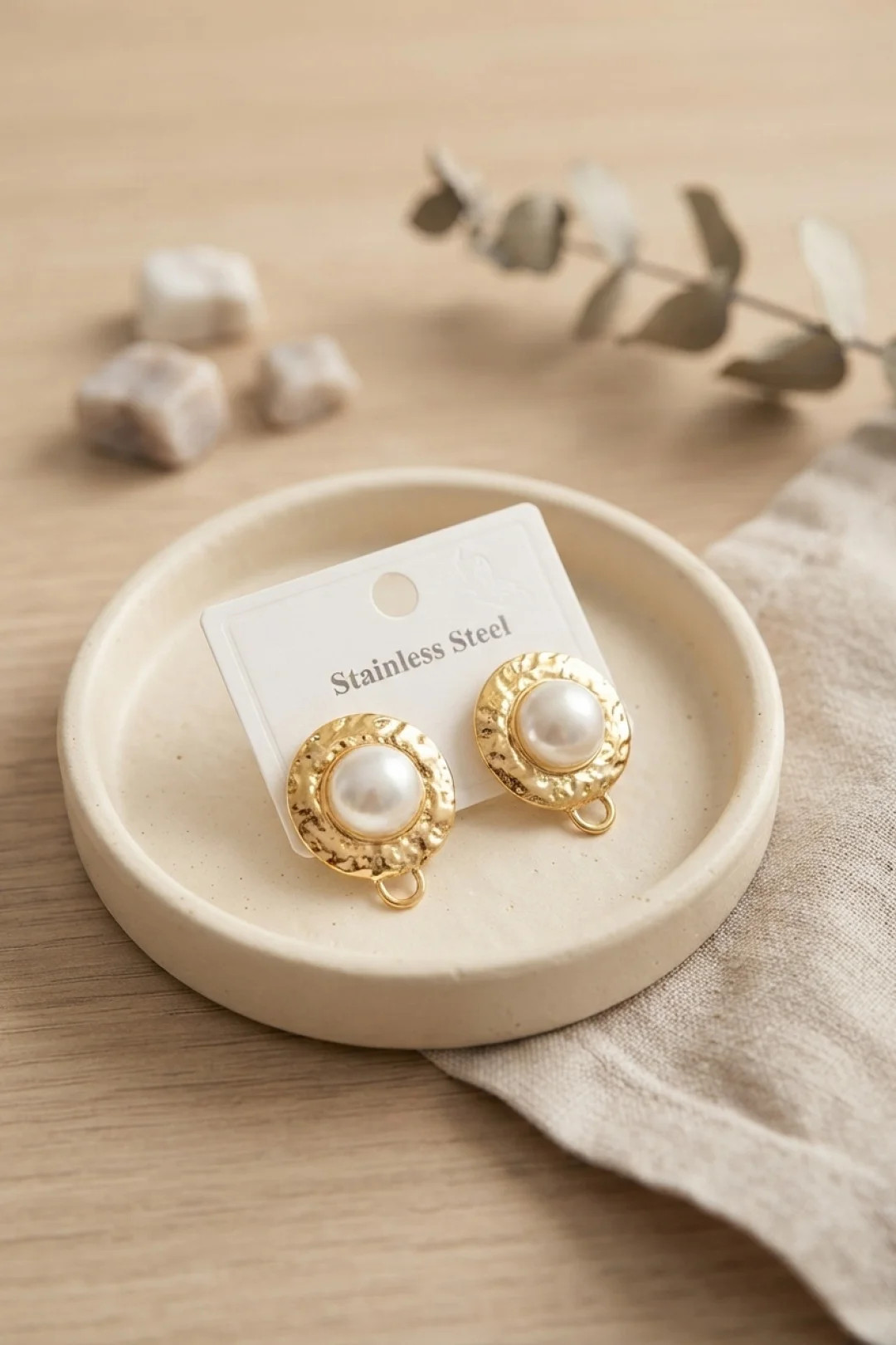 316L Çelik Gold Renk İncili Model Küpe TJ-BKP12046 Fiyatı, Yorumları ve Özellikleri