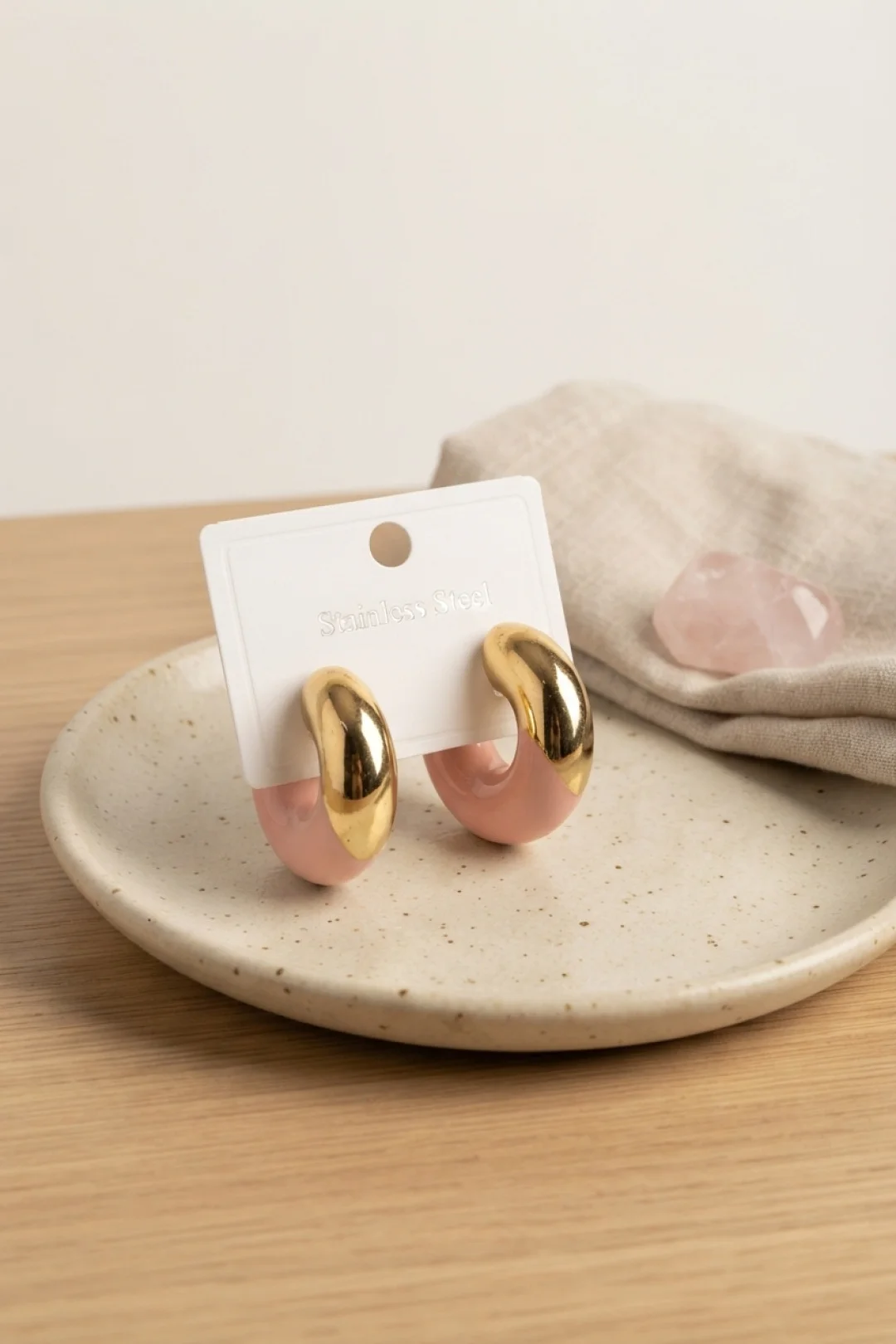 316L Çelik Gold Renk Pembe Halka Model Kadın Küpe TJ-BKP12032 Fiyatı, Yorumları ve Özellikleri